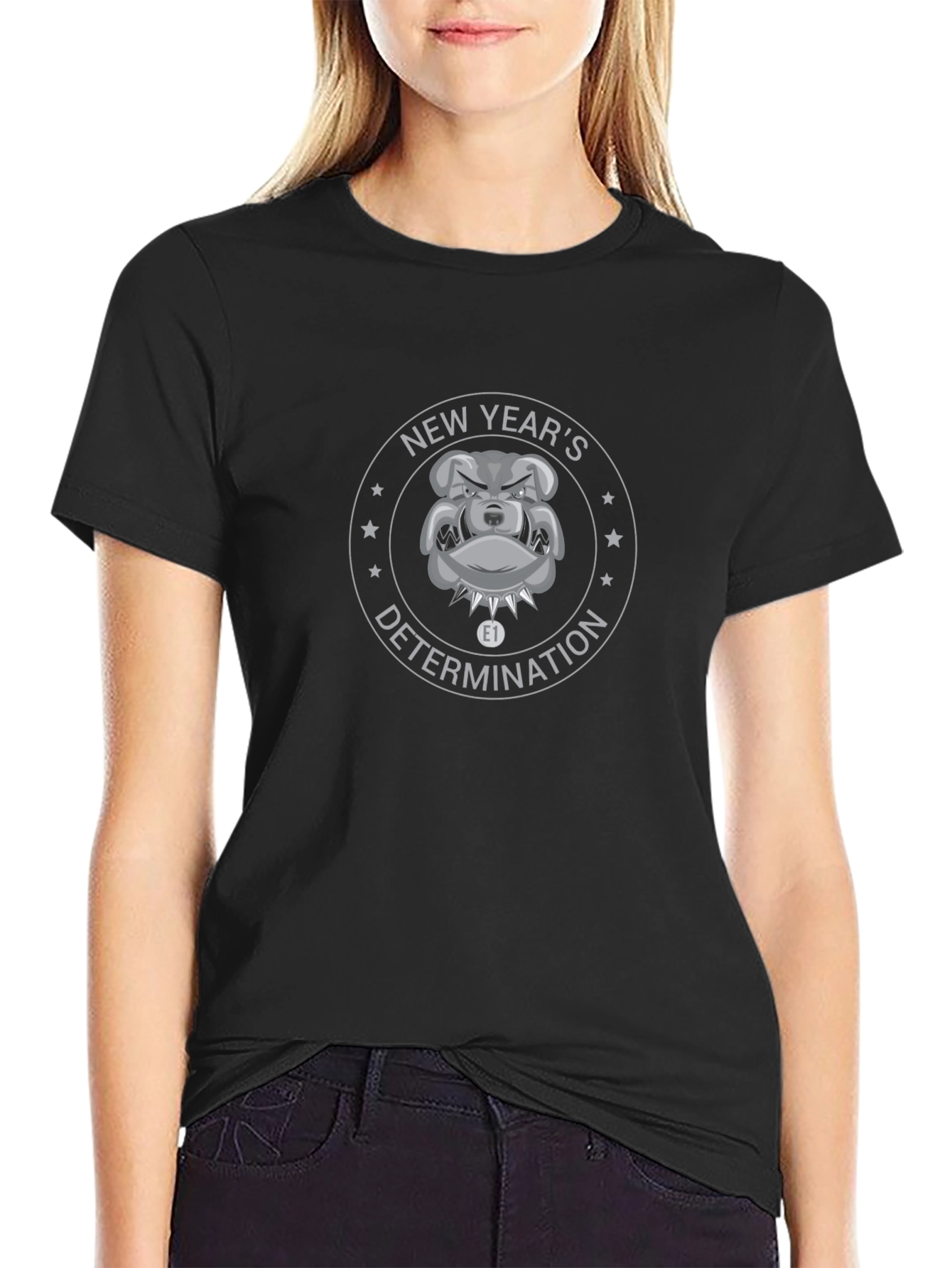 New Years Bulldog Graphic T-Shirt