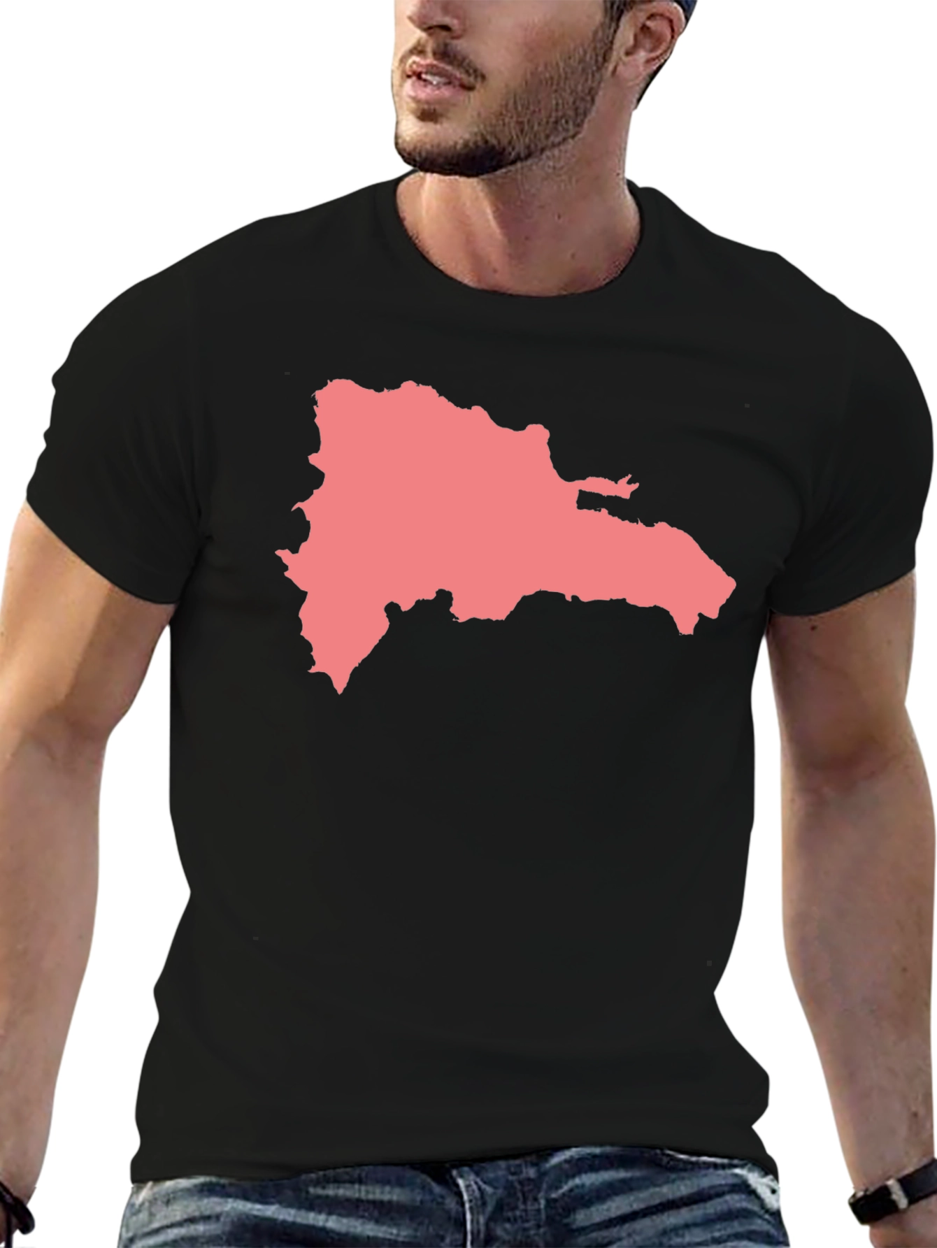 Dominican Republic Map Graphic T-Shirt