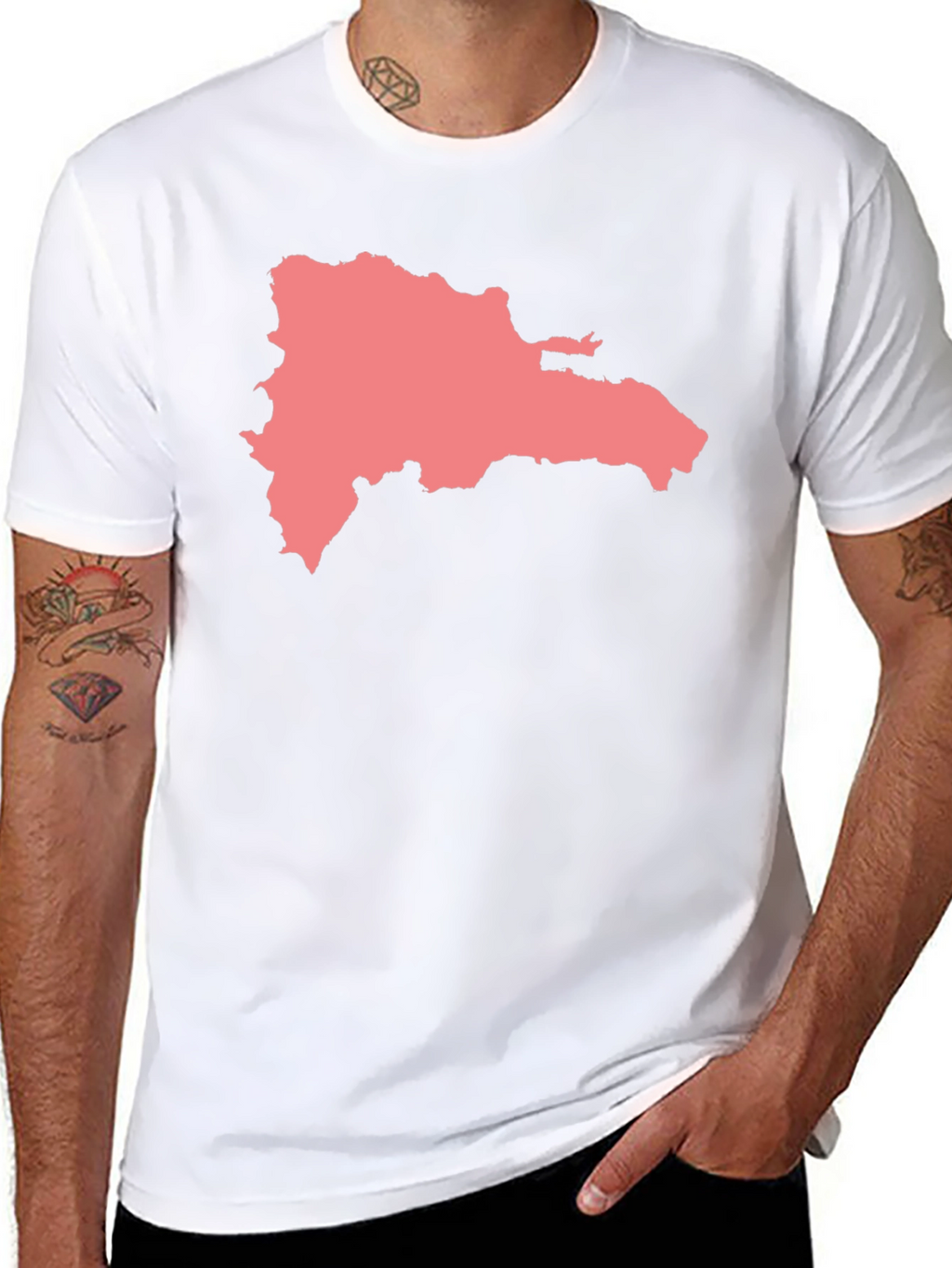 Dominican Republic Map Graphic T-Shirt