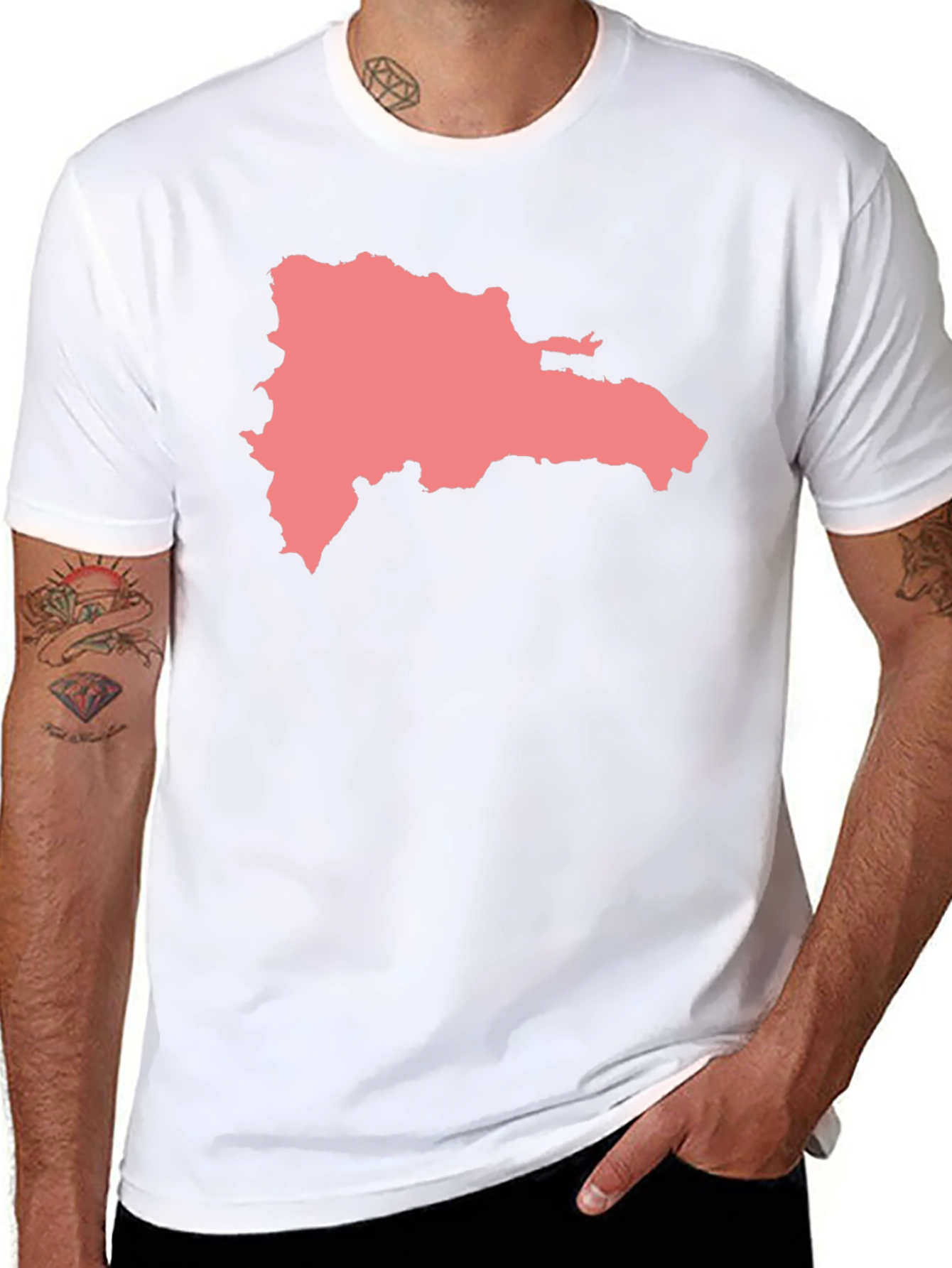 Dominican Republic Map Graphic T-Shirt
