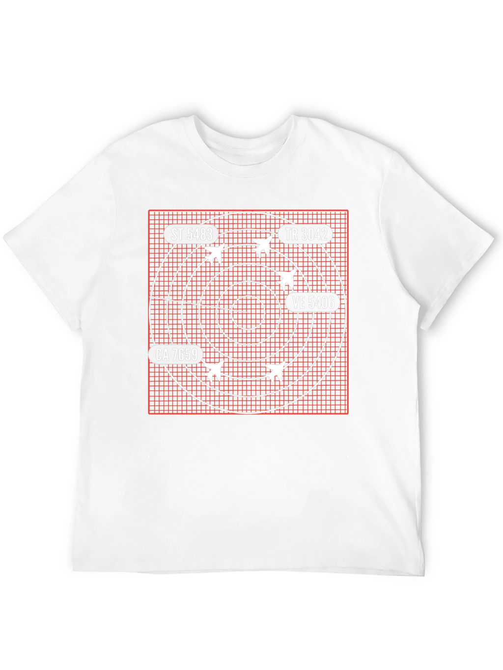 Radar Screen Aircraft Black T-Shirt