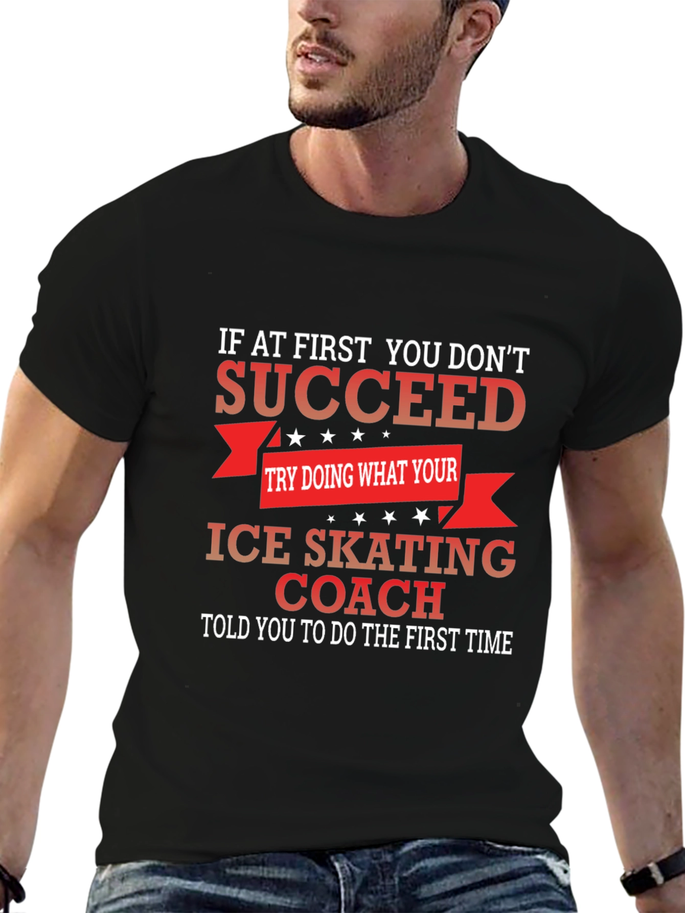 Ice Skating Coach Graphic T-Shirt