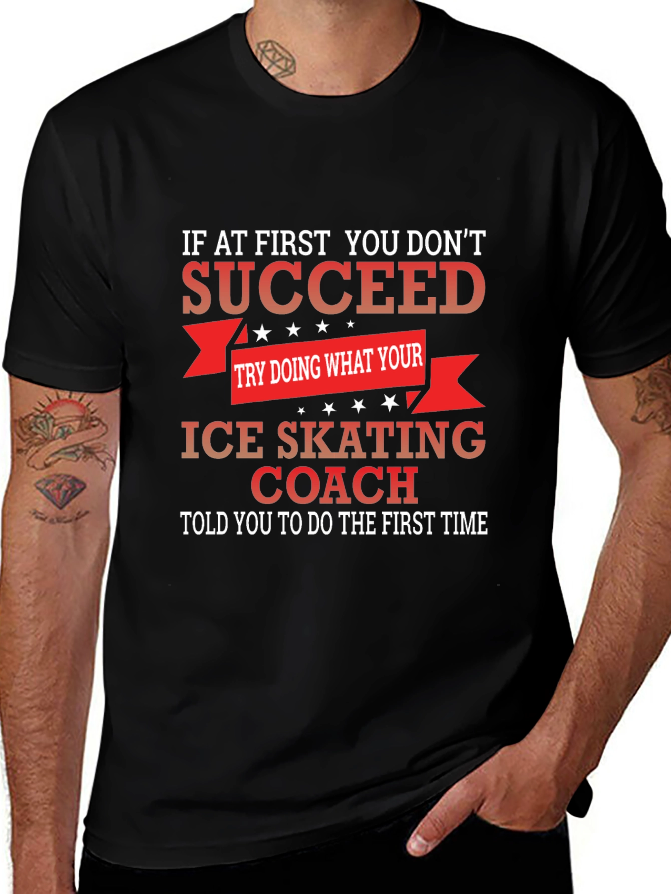 Ice Skating Coach Graphic T-Shirt