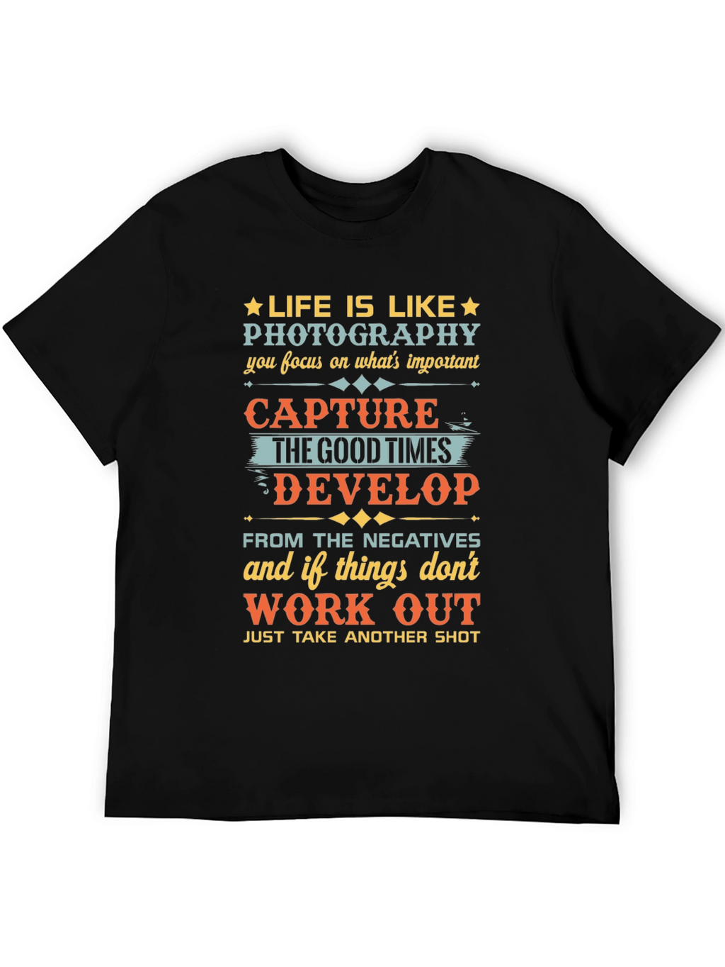 Life is Like Photography Black Graphic Tee