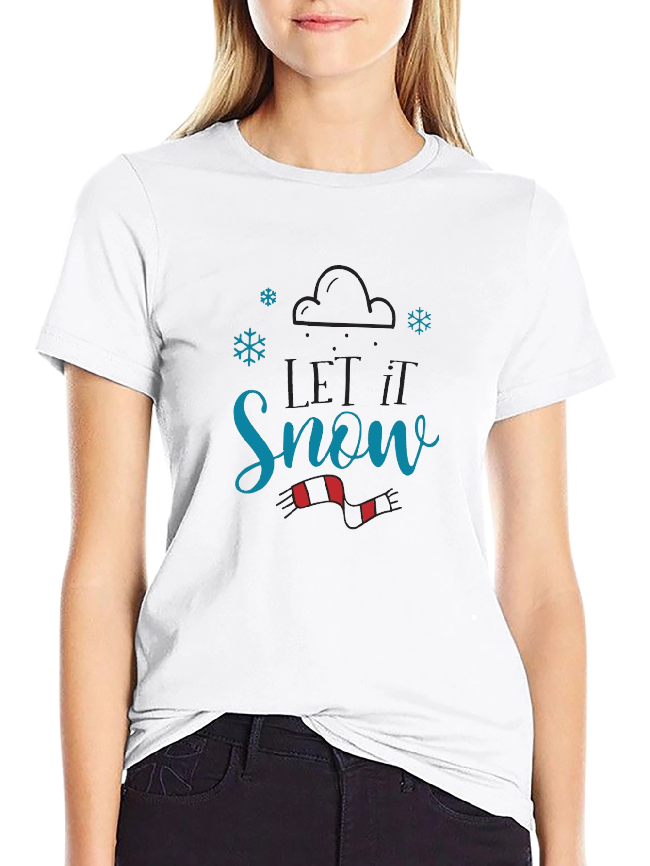 Let it Snow Black T-Shirt
