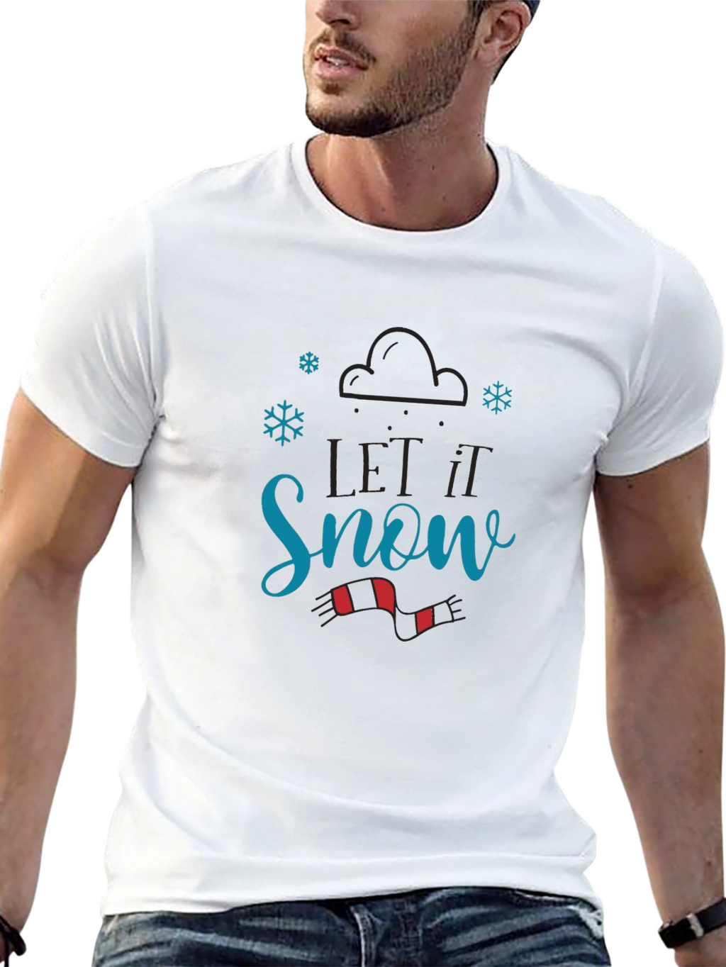 Let it Snow Black T-Shirt