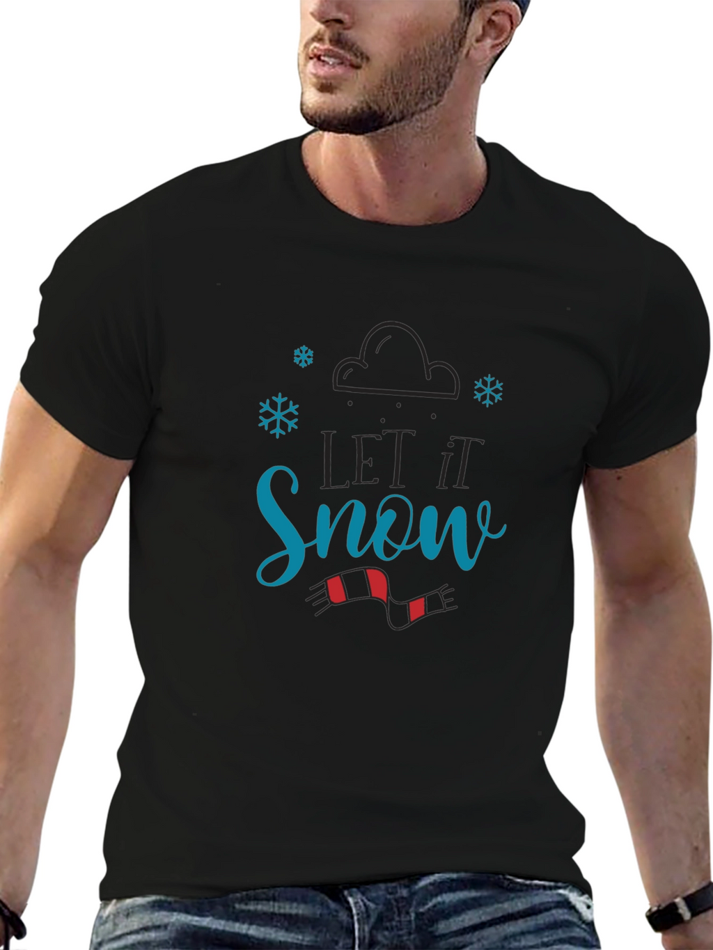 Let it Snow Black T-Shirt