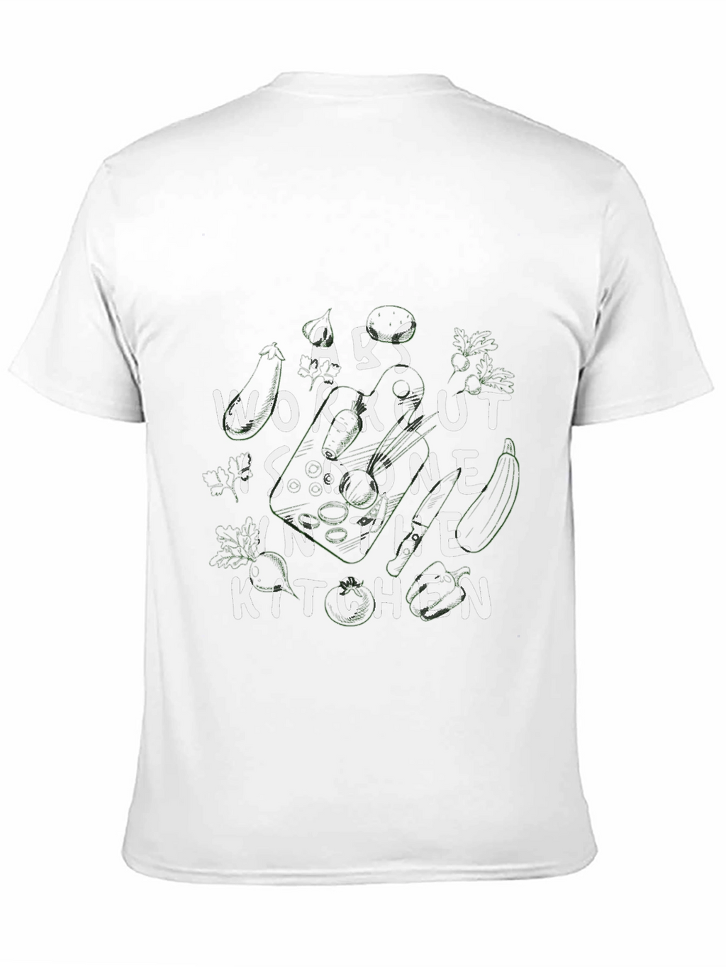 Abs Workout Kitchen Black Graphic T-Shirt