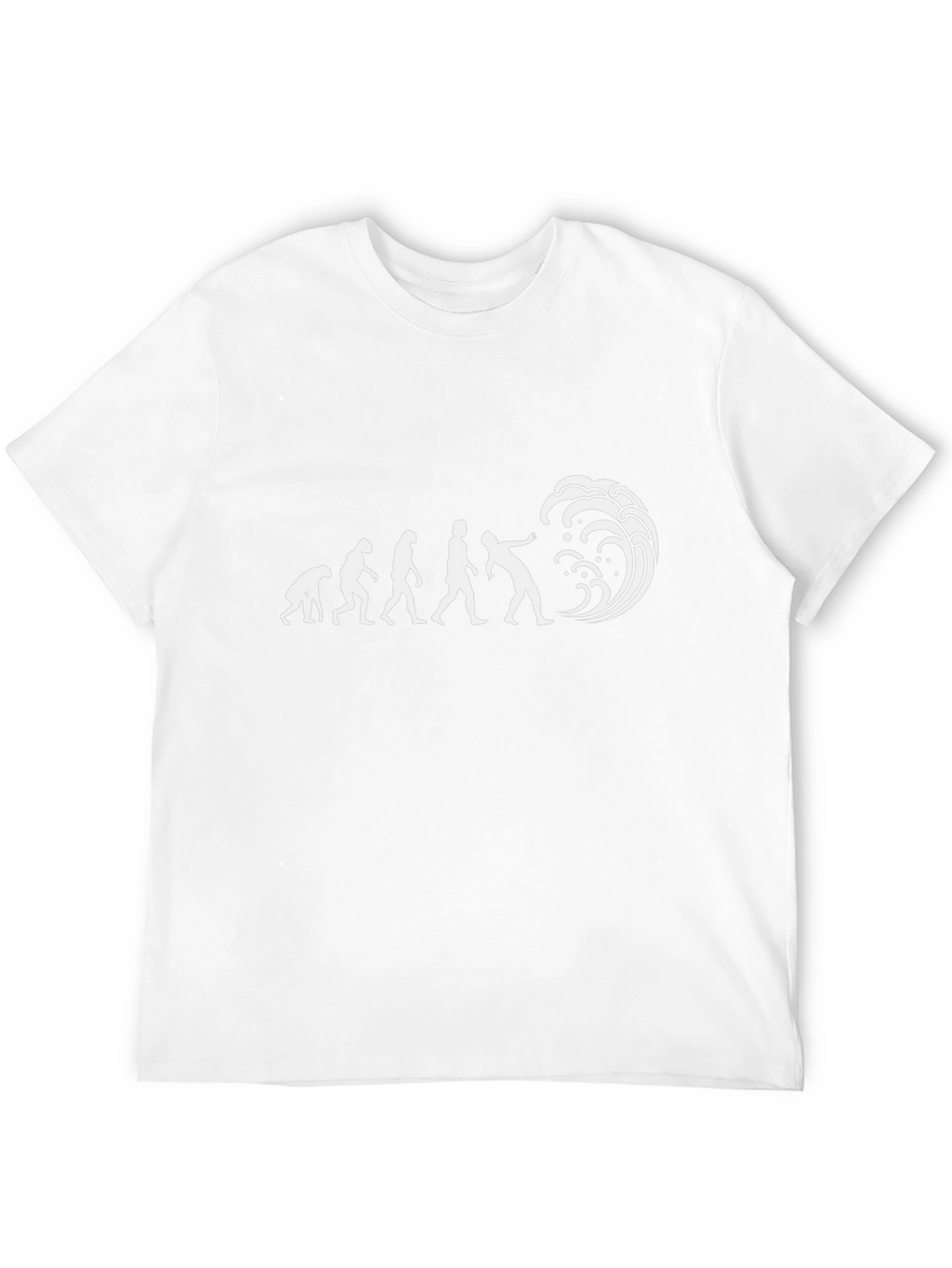 Evolution of Surfing Black T-Shirt