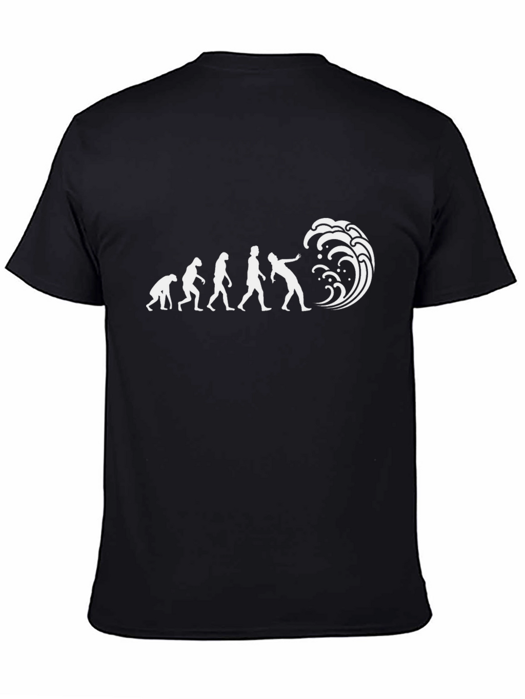 Evolution of Surfing Black T-Shirt
