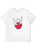 Lychee Cartoon Black T-Shirt