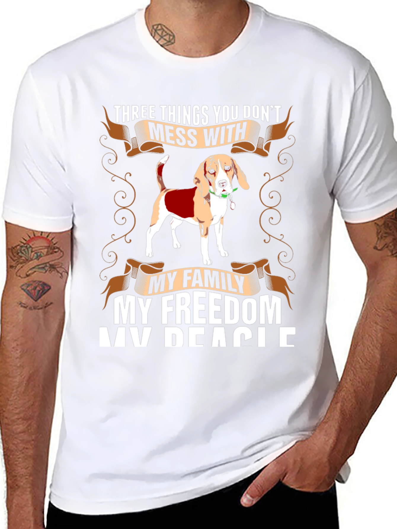 Beagle Lovers T-Shirt: Mess With My Dog!