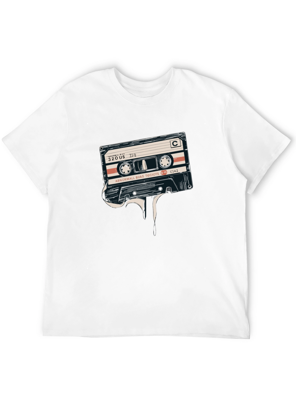 Retro Cassette Tape Graphic Tee - Black