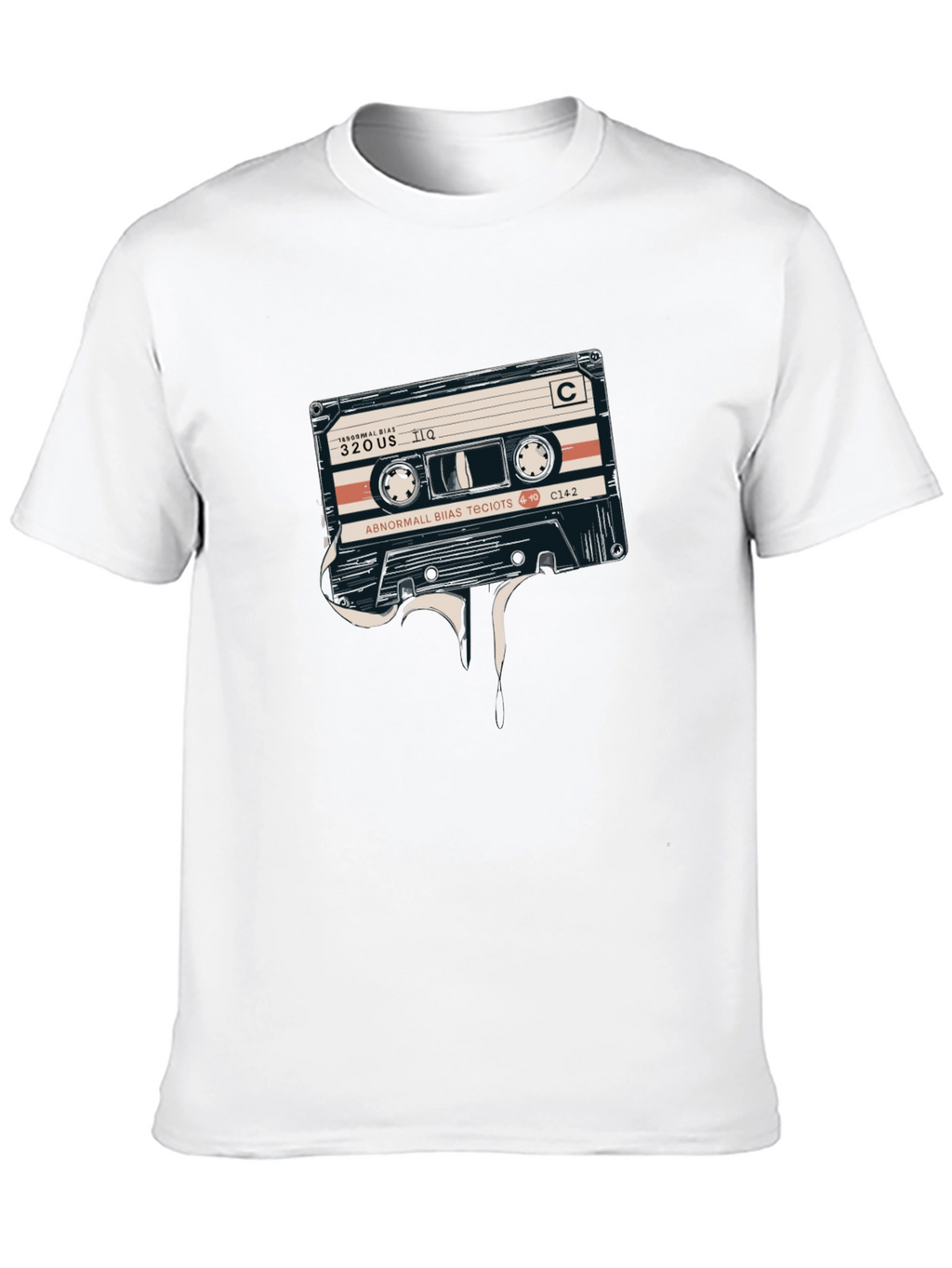 Retro Cassette Tape Graphic Tee - Black