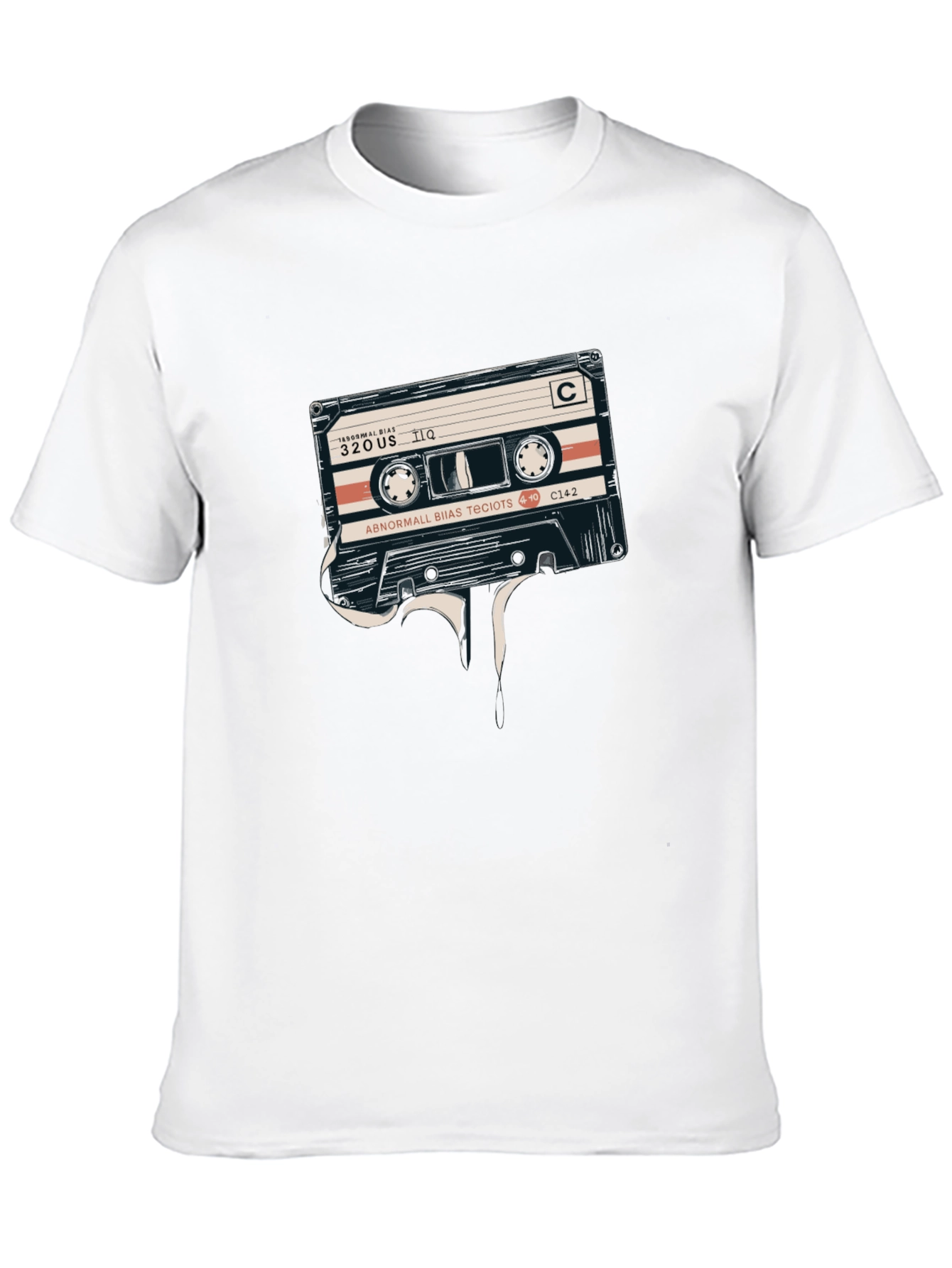 Retro Cassette Tape Graphic Tee - Black