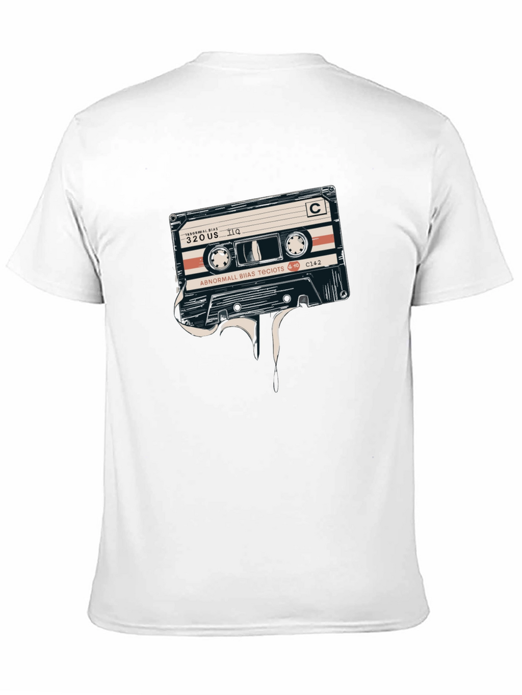 Retro Cassette Tape Graphic Tee - Black