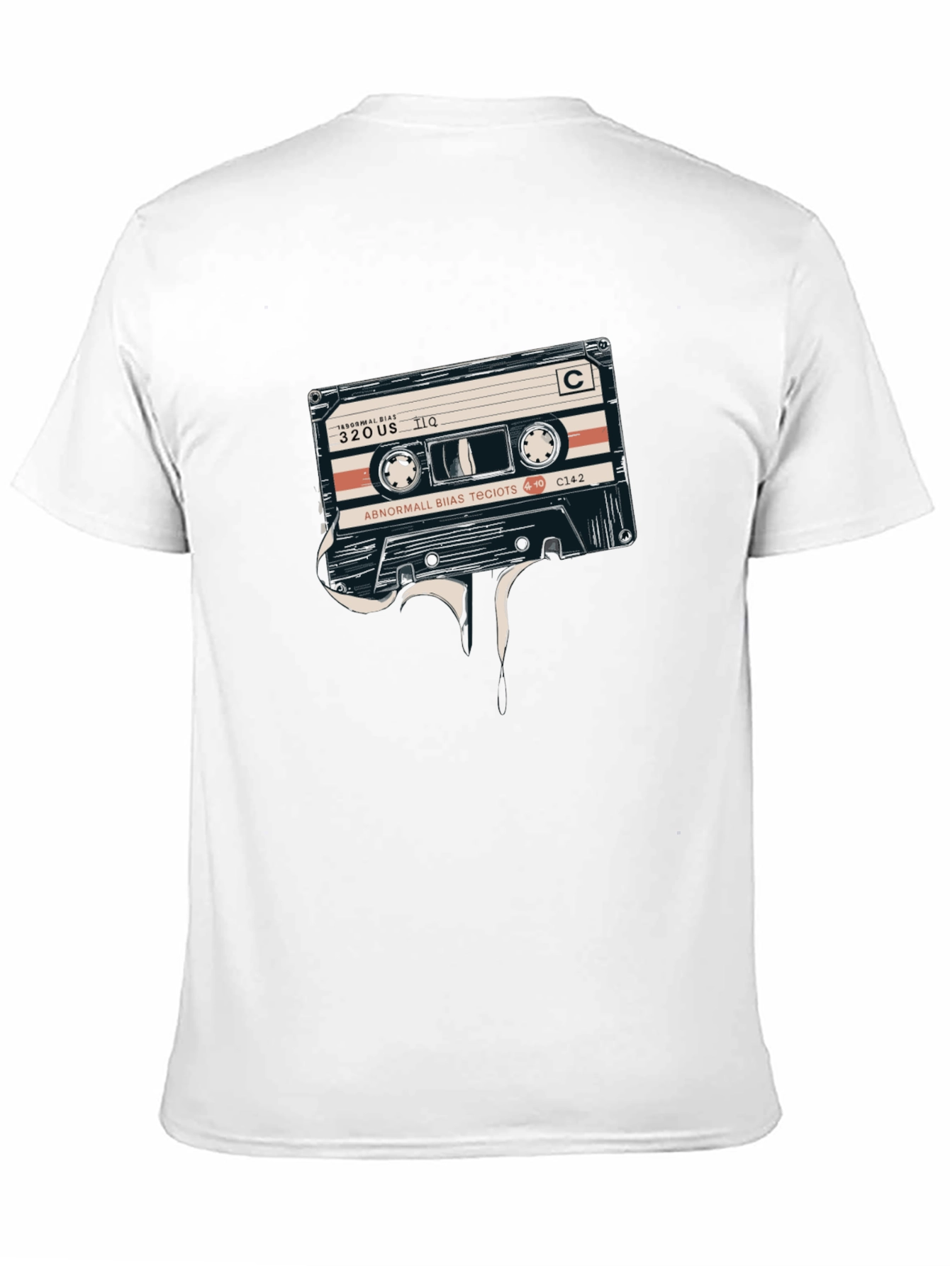 Retro Cassette Tape Graphic Tee - Black