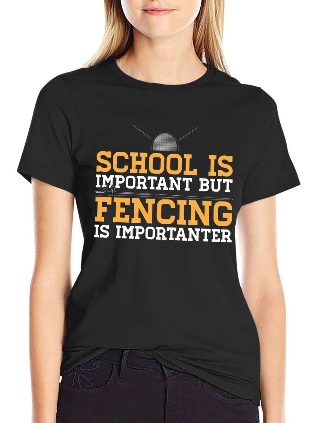 Funny Fencing T-Shirt: School Important Fencing Importanter
