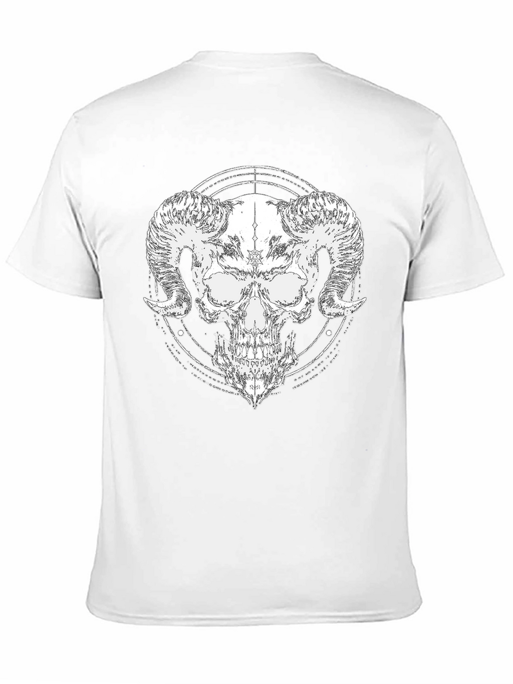 Skull Horn Graphic Black T-Shirt
