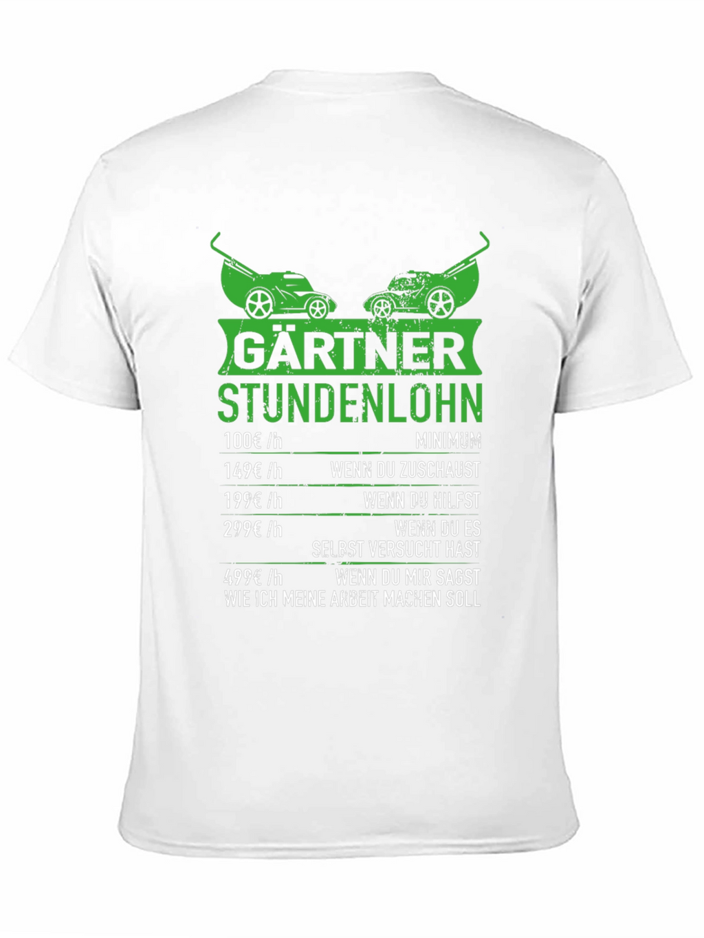 Funny Gardener Hourly Rate T-Shirt