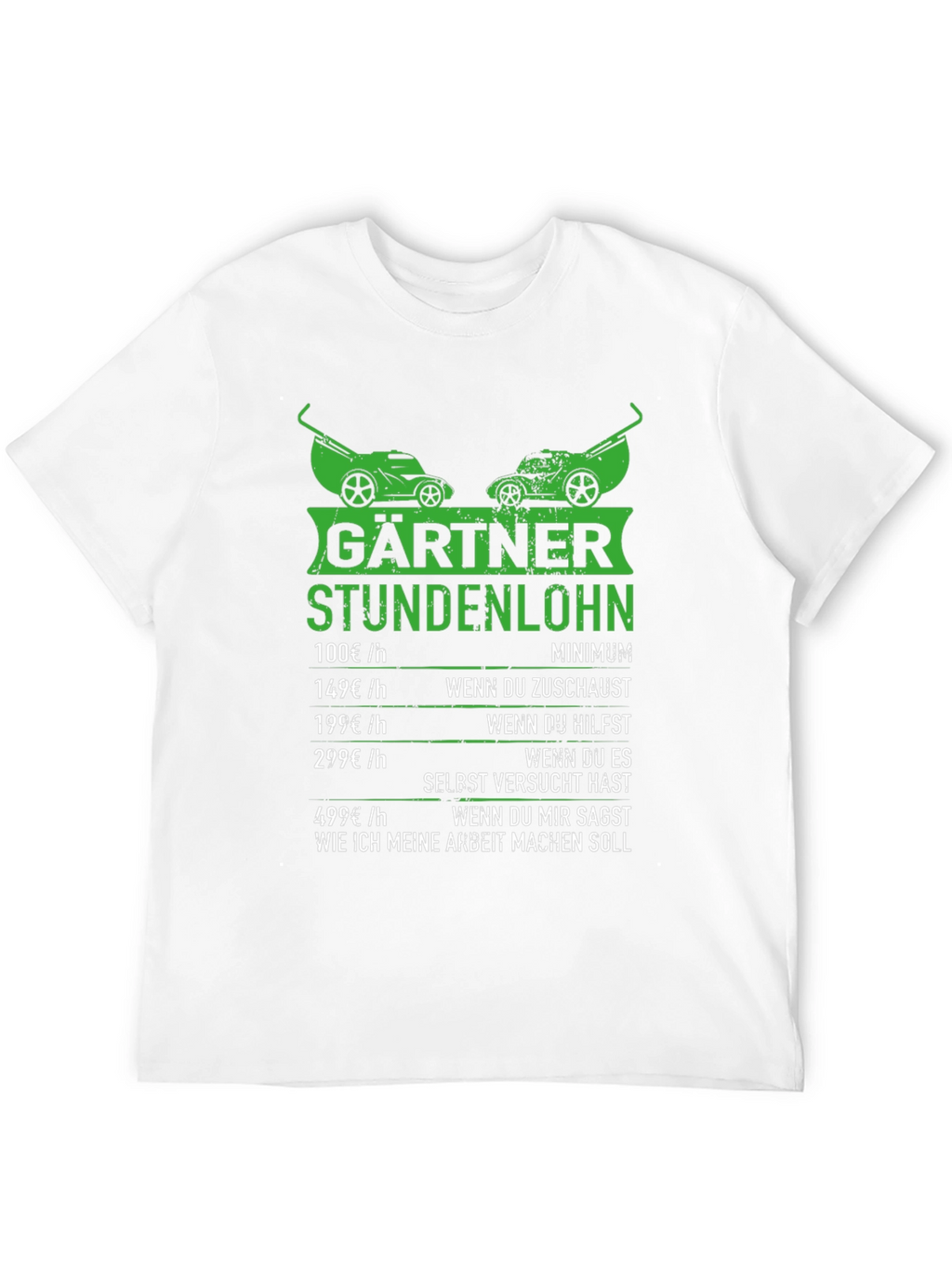 Funny Gardener Hourly Rate T-Shirt