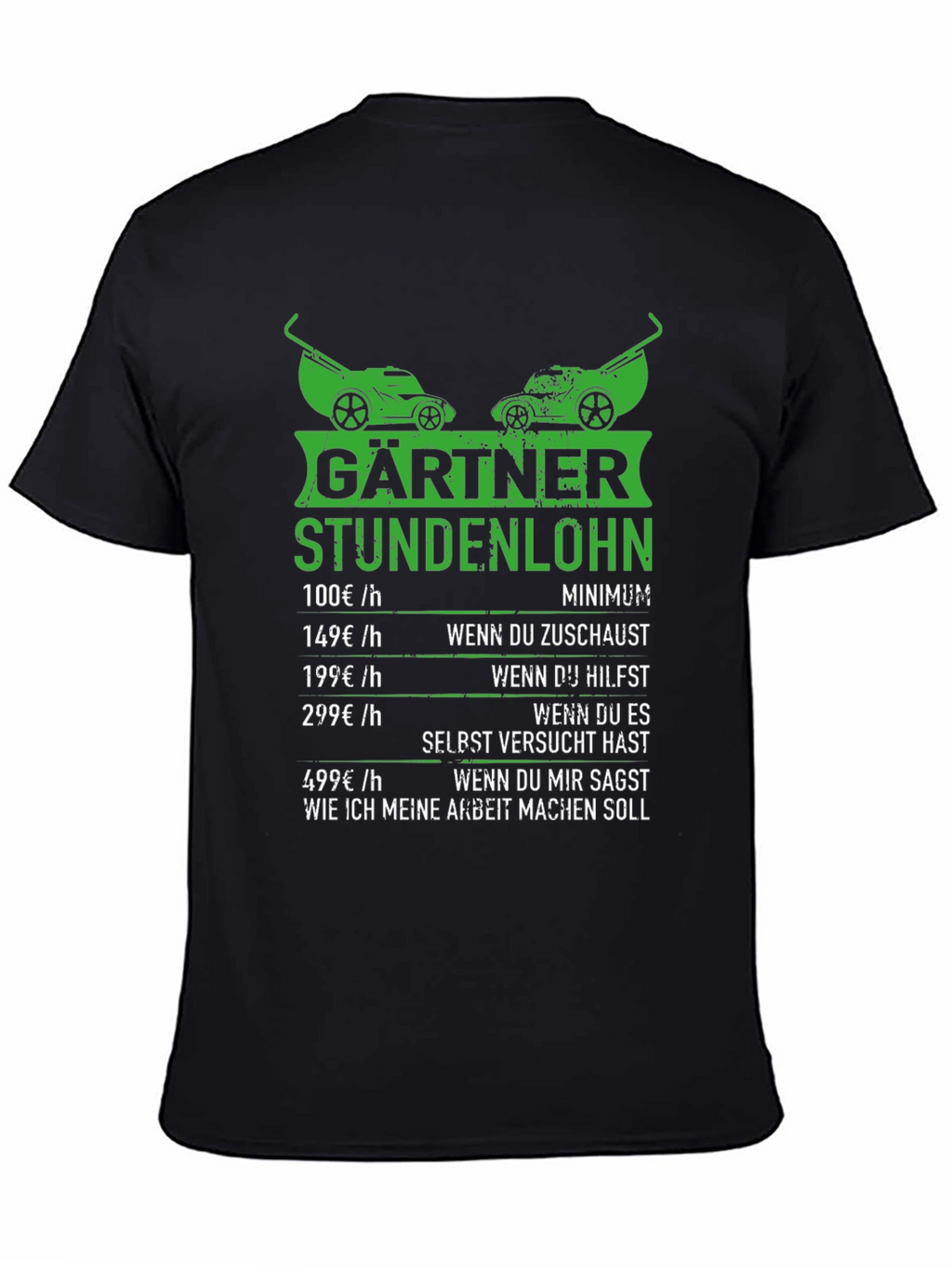 Funny Gardener Hourly Rate T-Shirt