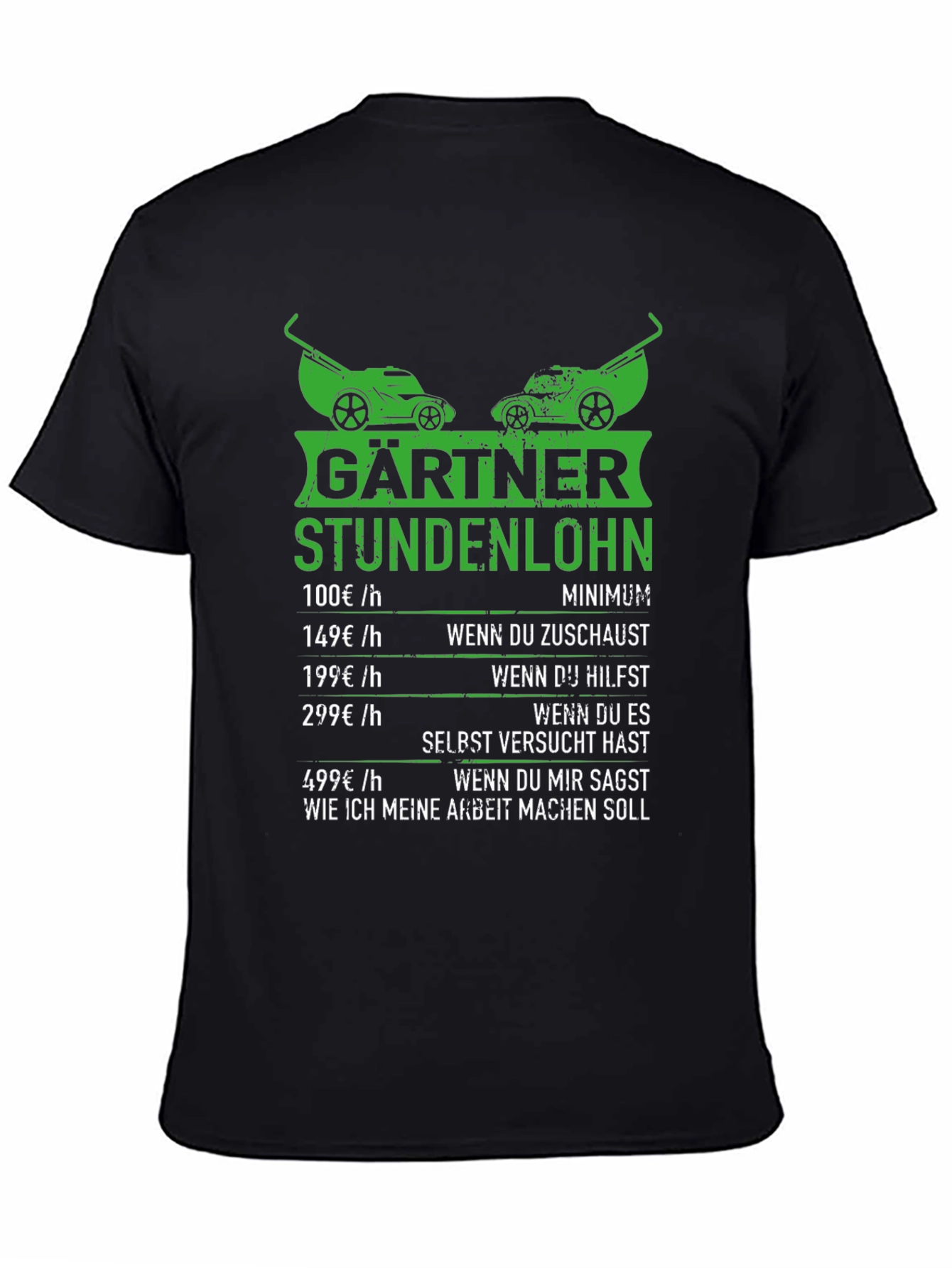 Funny Gardener Hourly Rate T-Shirt