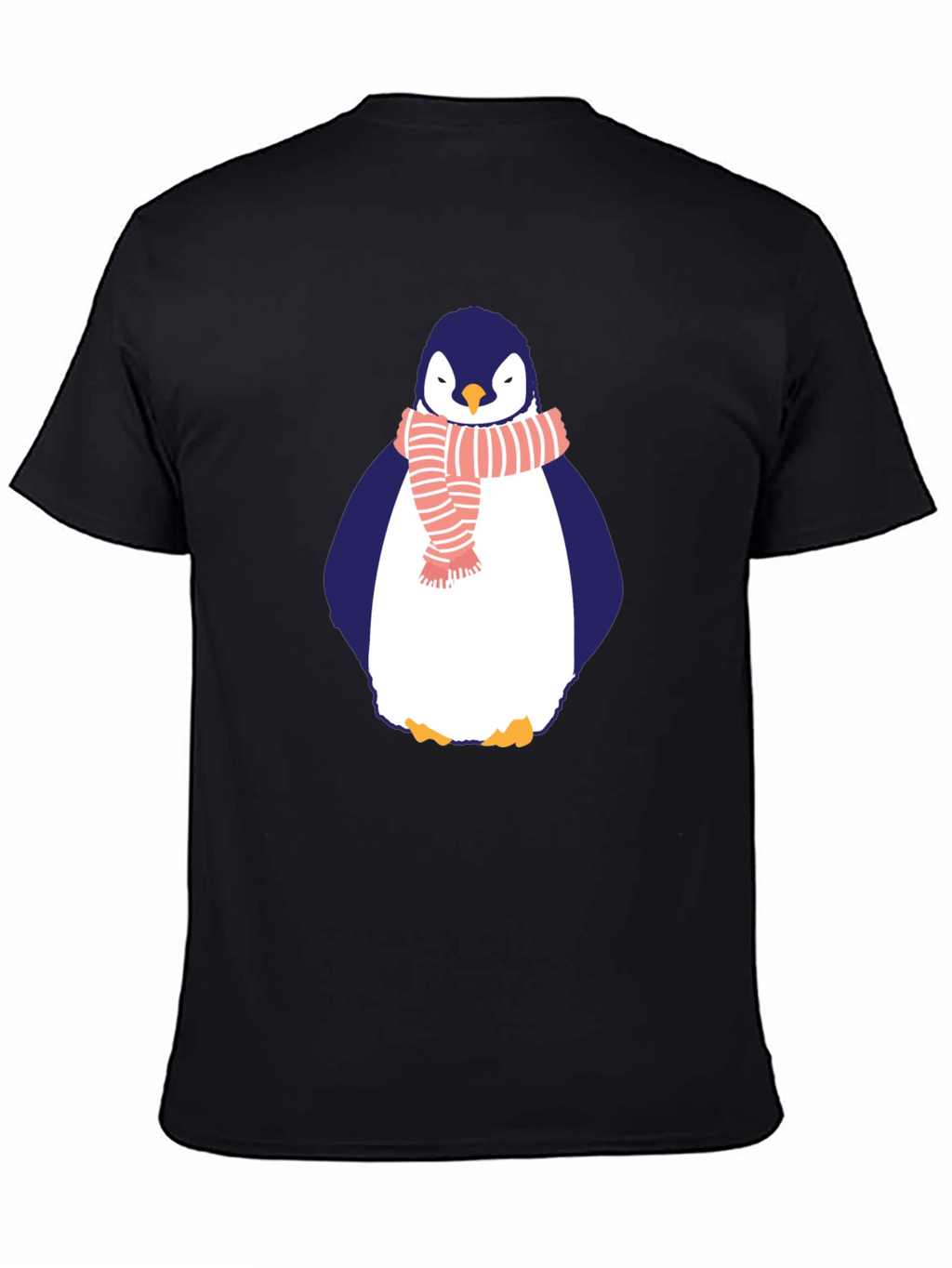 Penguin Scarf Graphic Tee - Mens Black T-Shirt