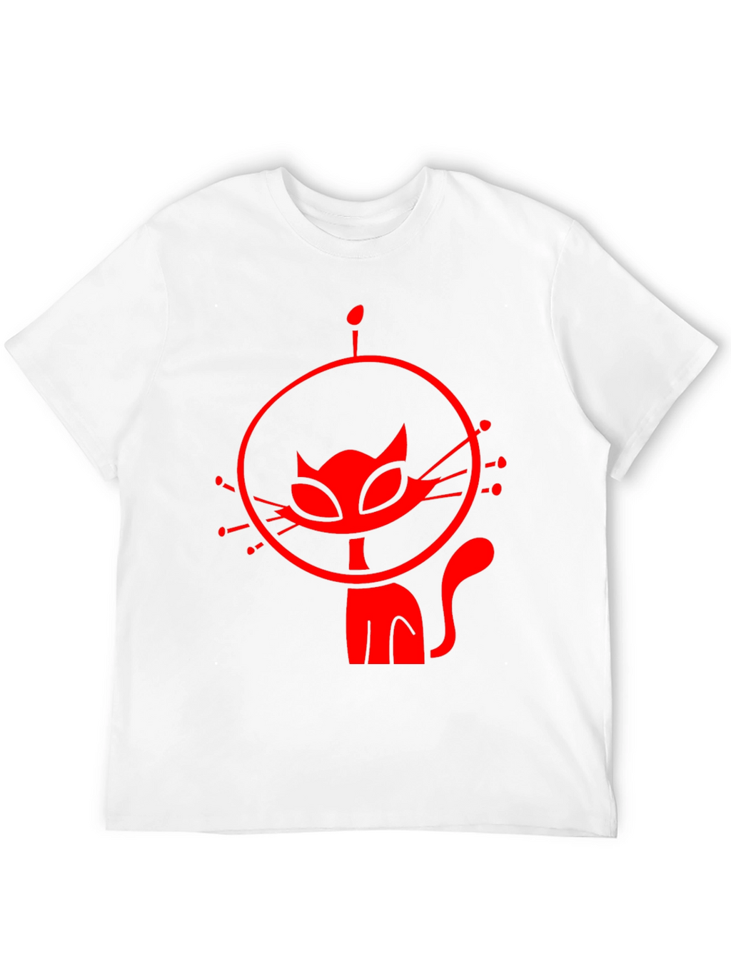 Retro Cat Astronaut Black Graphic Tee