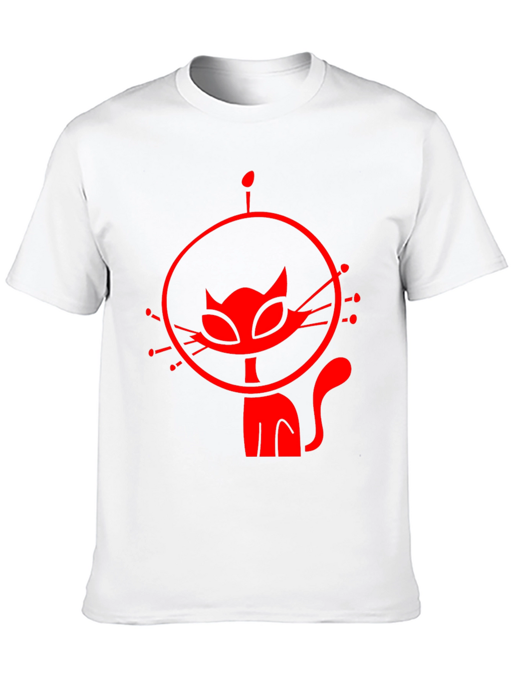 Retro Cat Astronaut Black Graphic Tee