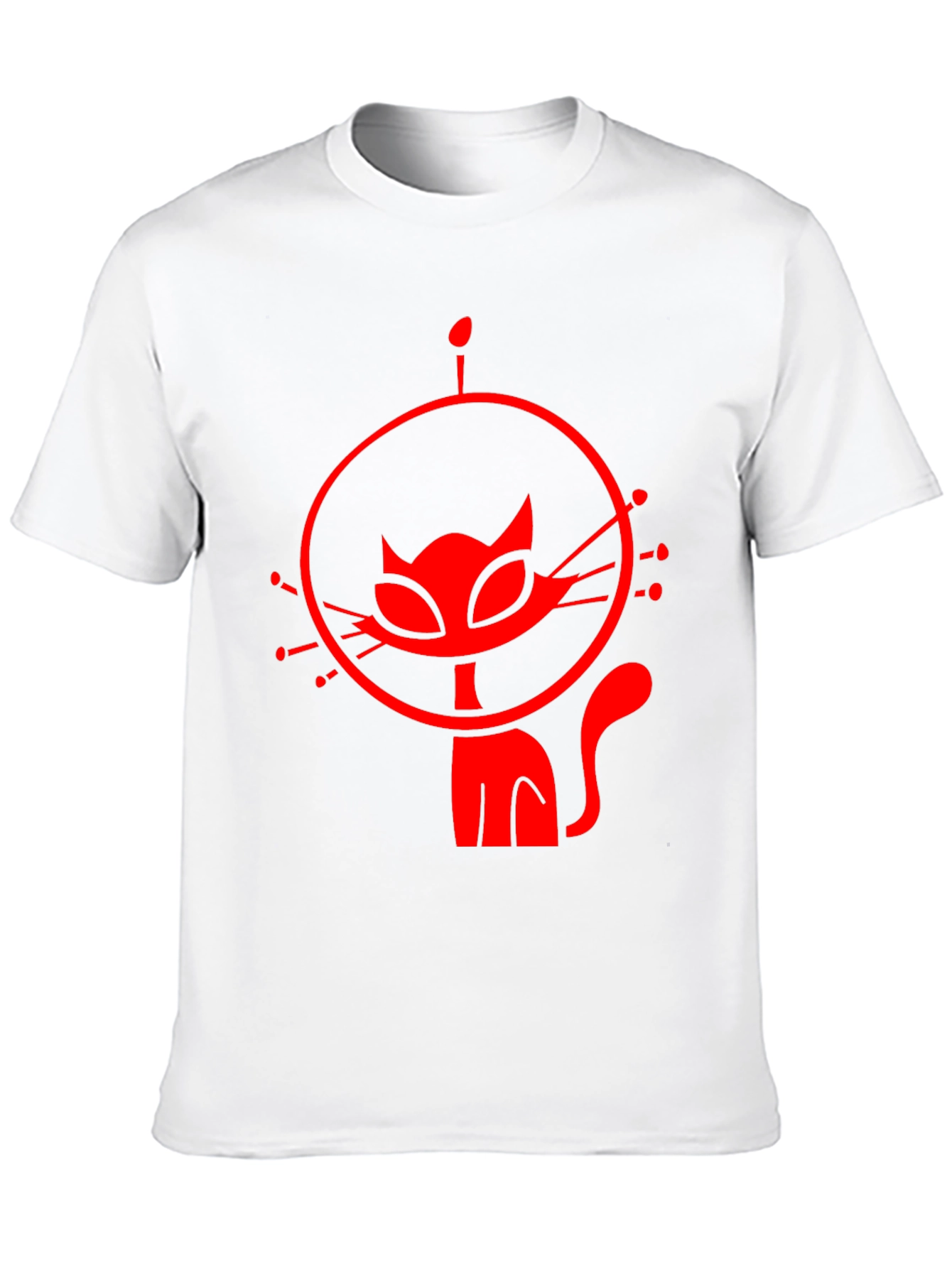 Retro Cat Astronaut Black Graphic Tee