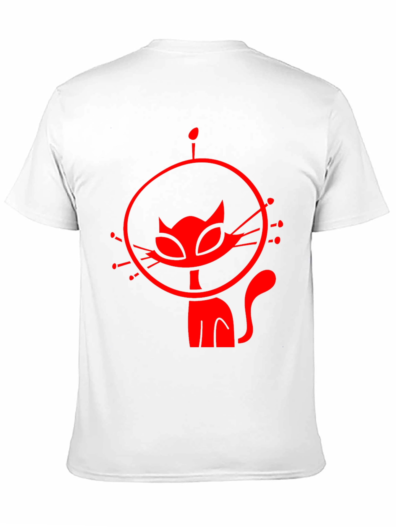 Retro Cat Astronaut Black Graphic Tee