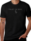 Trust in God Black Graphic T-Shirt