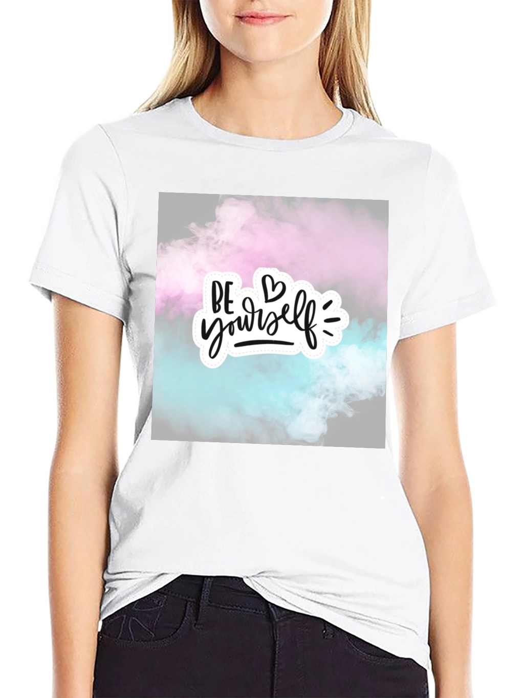 Be Yourself Graphic Tee - Stylish Black Cotton T-Shirt