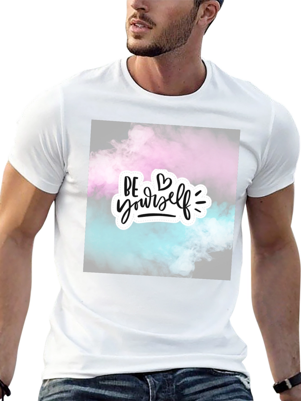 Be Yourself Graphic Tee - Stylish Black Cotton T-Shirt