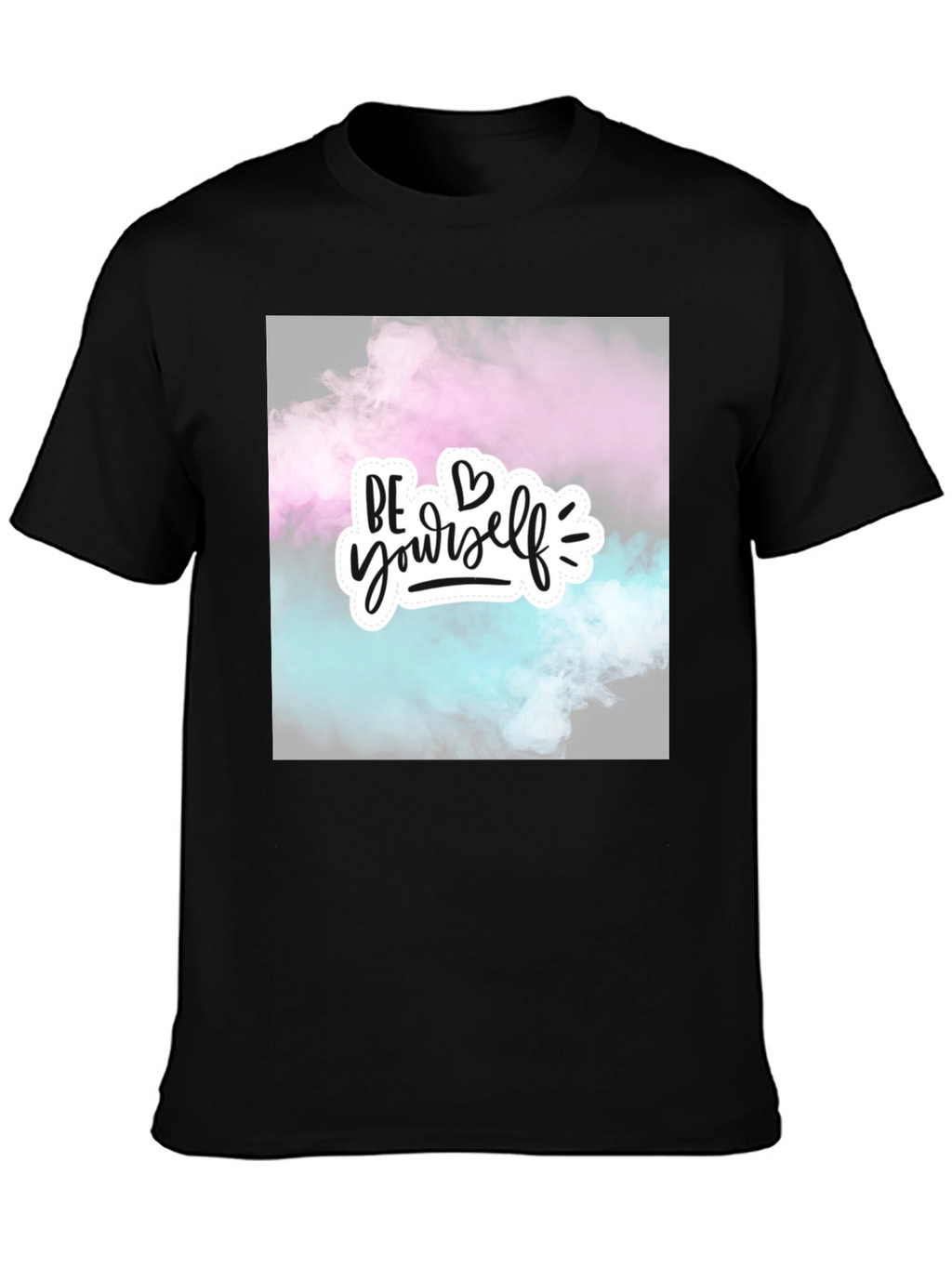 Be Yourself Graphic Tee - Stylish Black Cotton T-Shirt