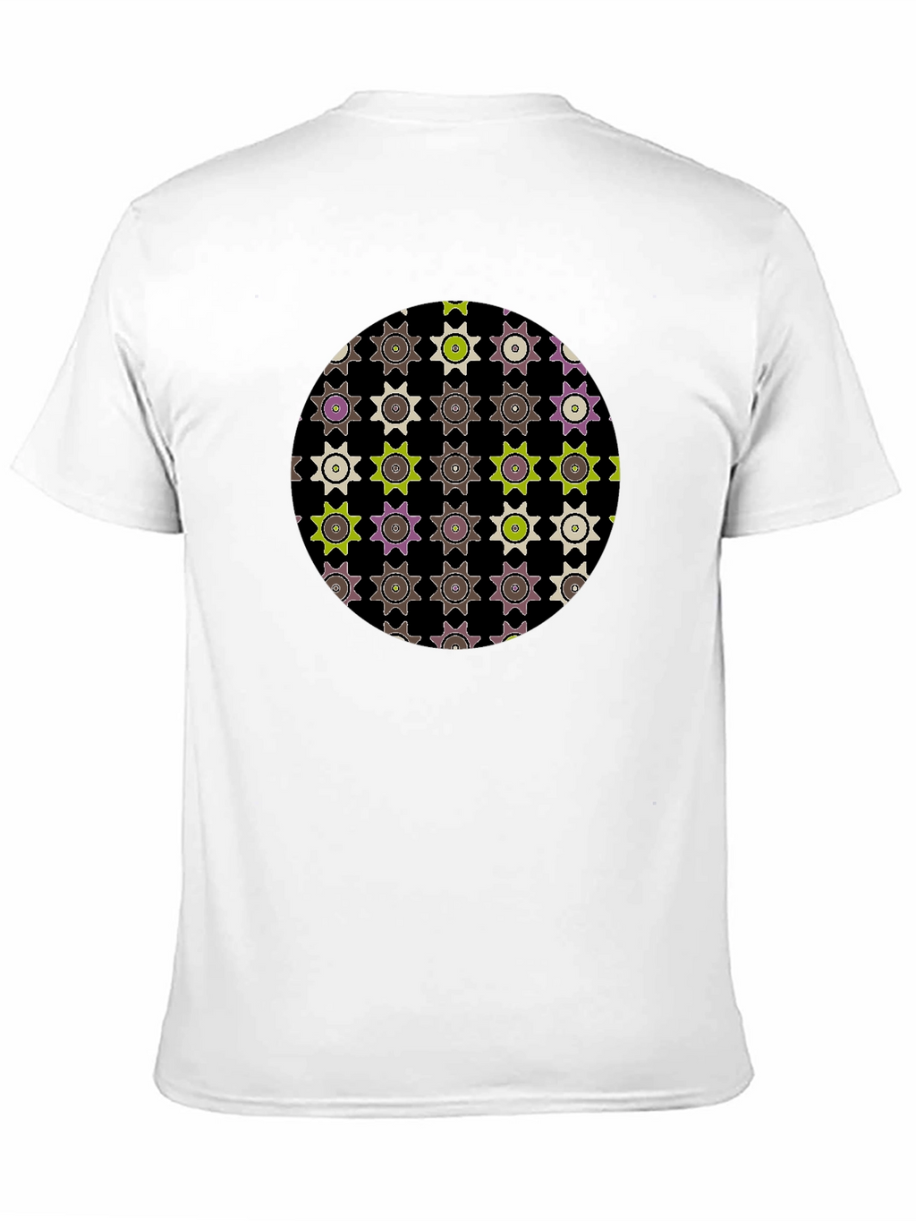 Geometric Print Black Tee