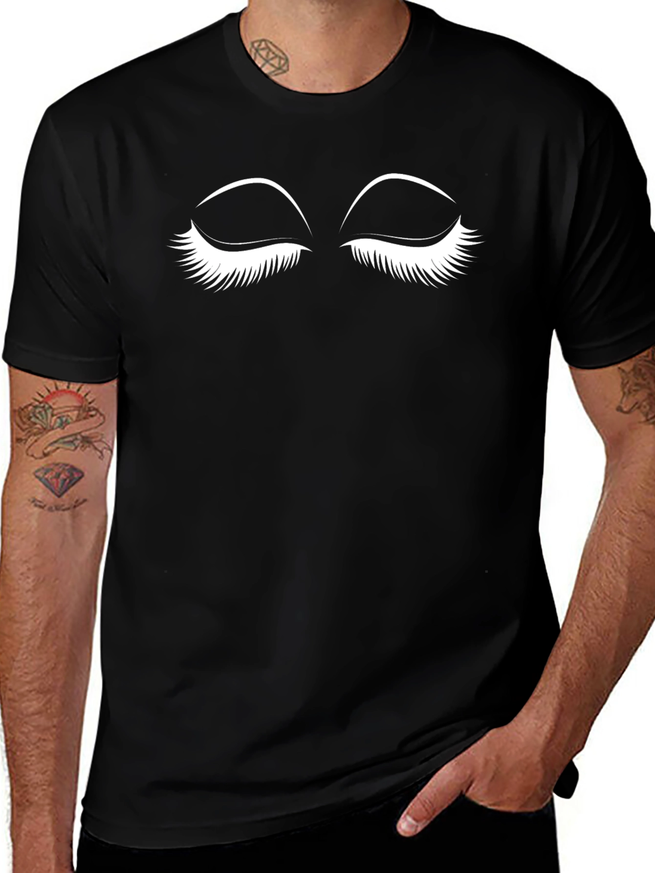 Winking Lashes Graphic Tee - Soft Cotton Blend