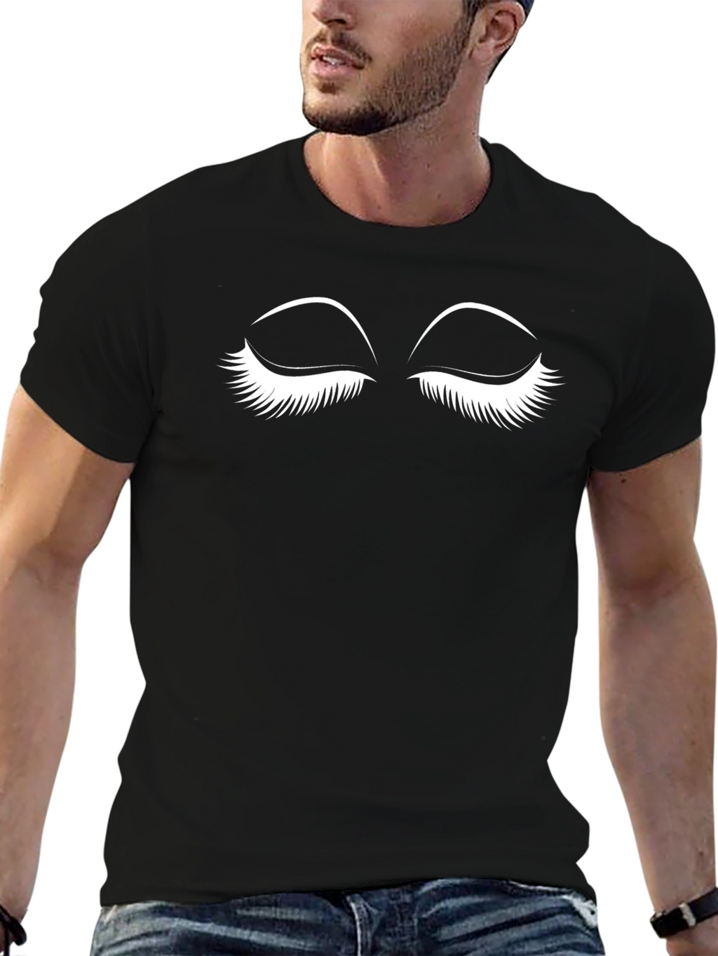 Winking Lashes Graphic Tee - Soft Cotton Blend