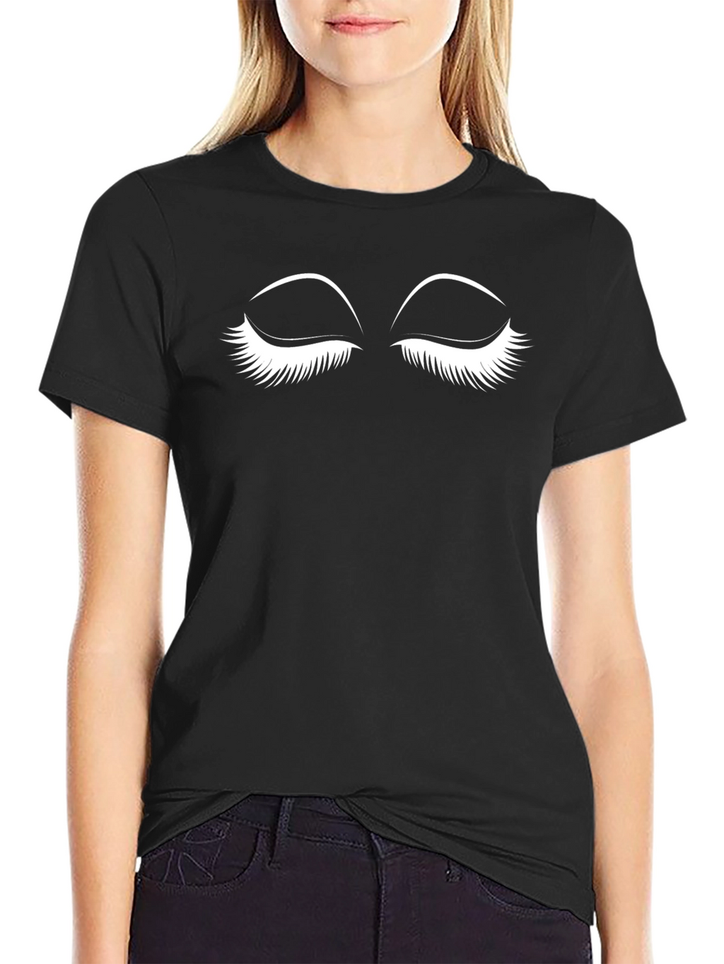 Winking Lashes Graphic Tee - Soft Cotton Blend