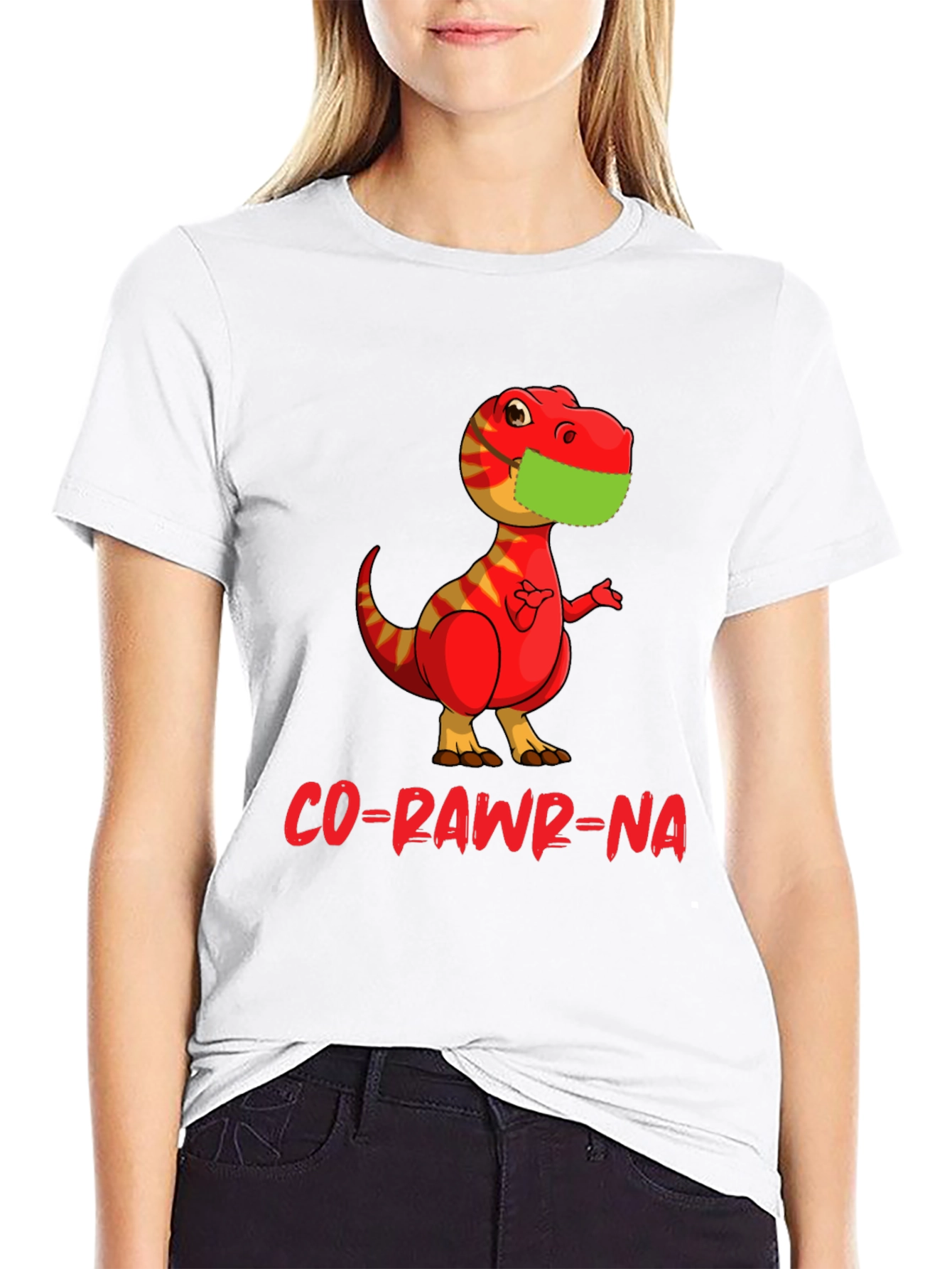 Co-Rawr-Na Dinosaur Graphic T-Shirt