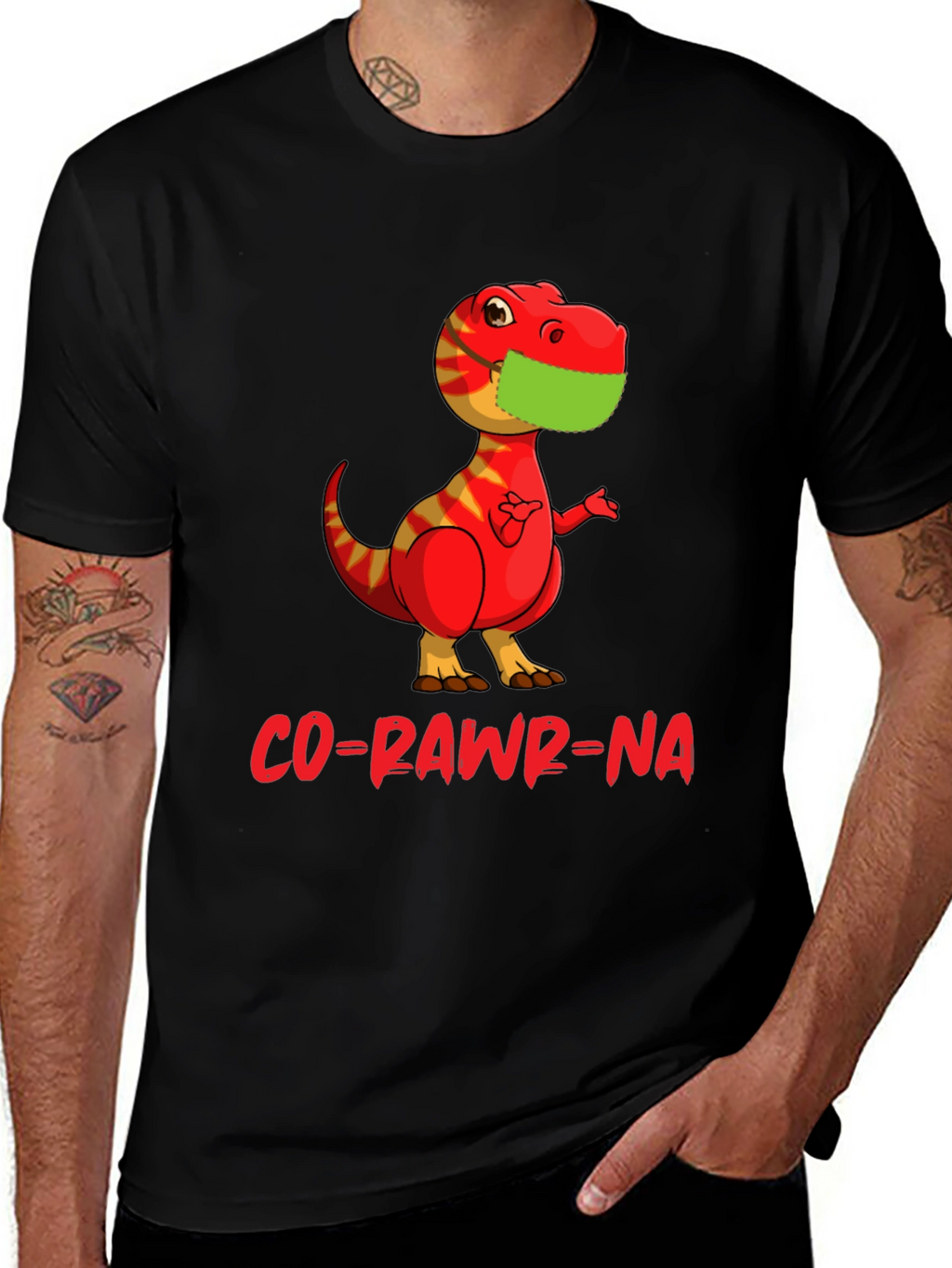 Co-Rawr-Na Dinosaur Graphic T-Shirt
