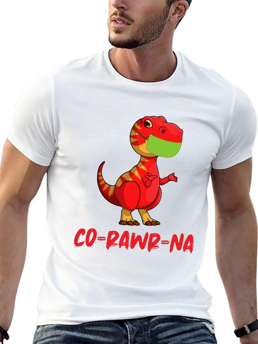 Co-Rawr-Na Dinosaur Graphic T-Shirt