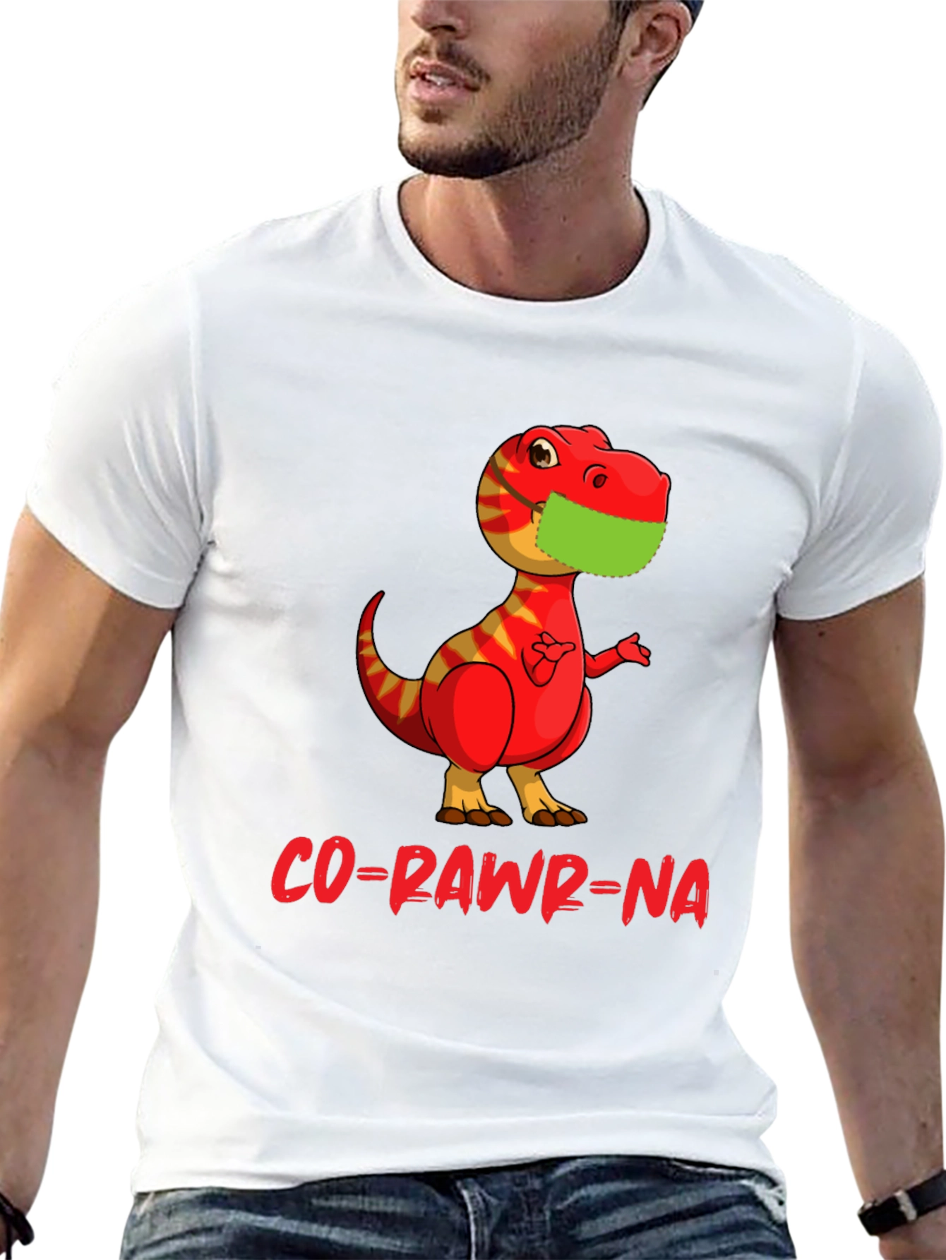 Co-Rawr-Na Dinosaur Graphic T-Shirt