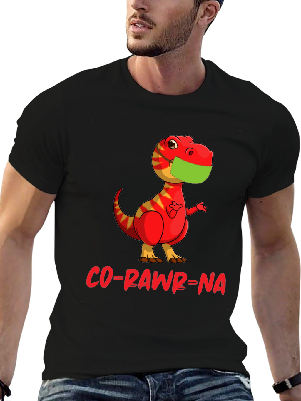 Co-Rawr-Na Dinosaur Graphic T-Shirt
