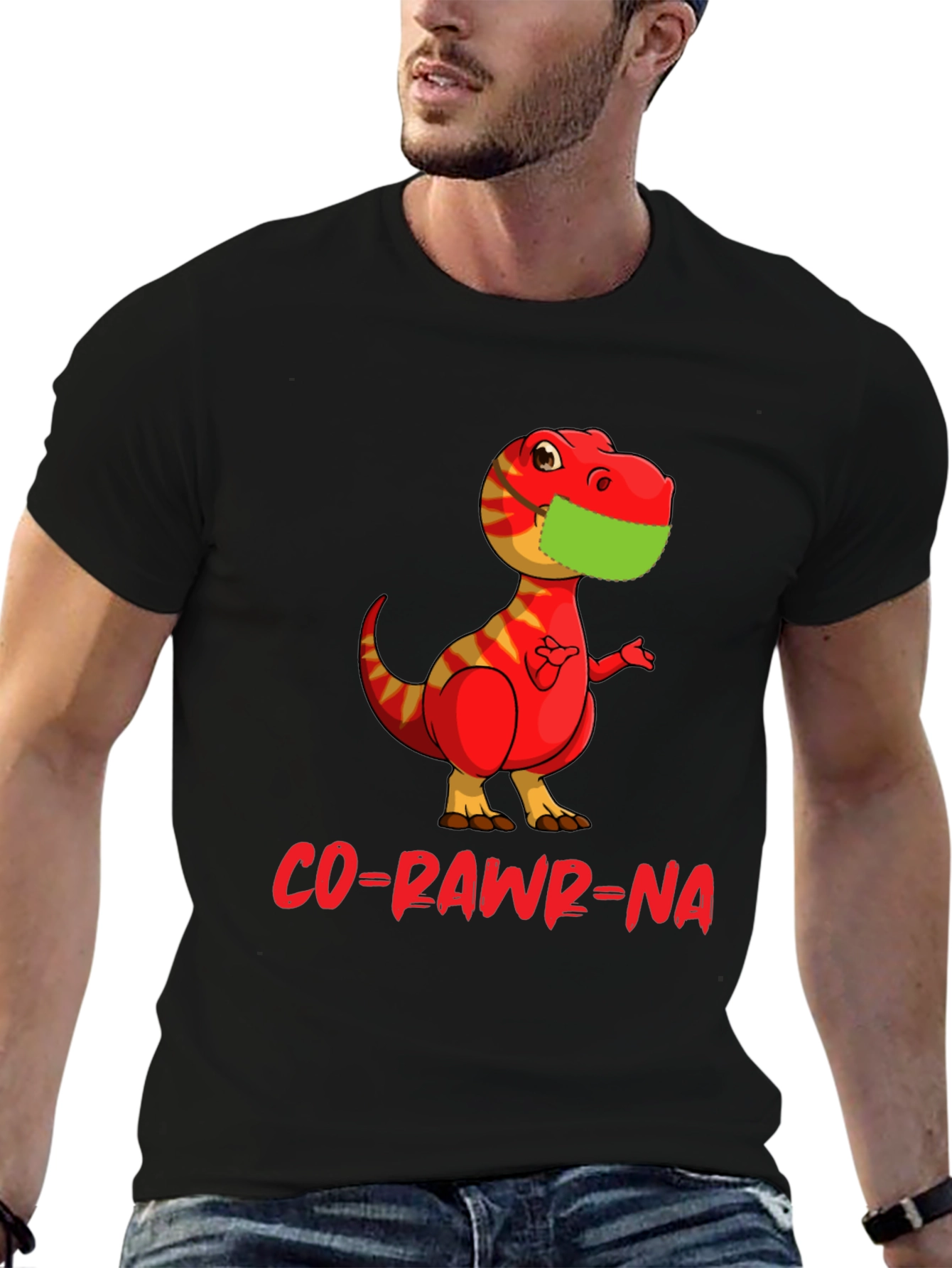 Co-Rawr-Na Dinosaur Graphic T-Shirt