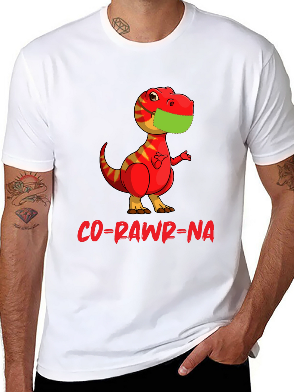 Co-Rawr-Na Dinosaur Graphic T-Shirt