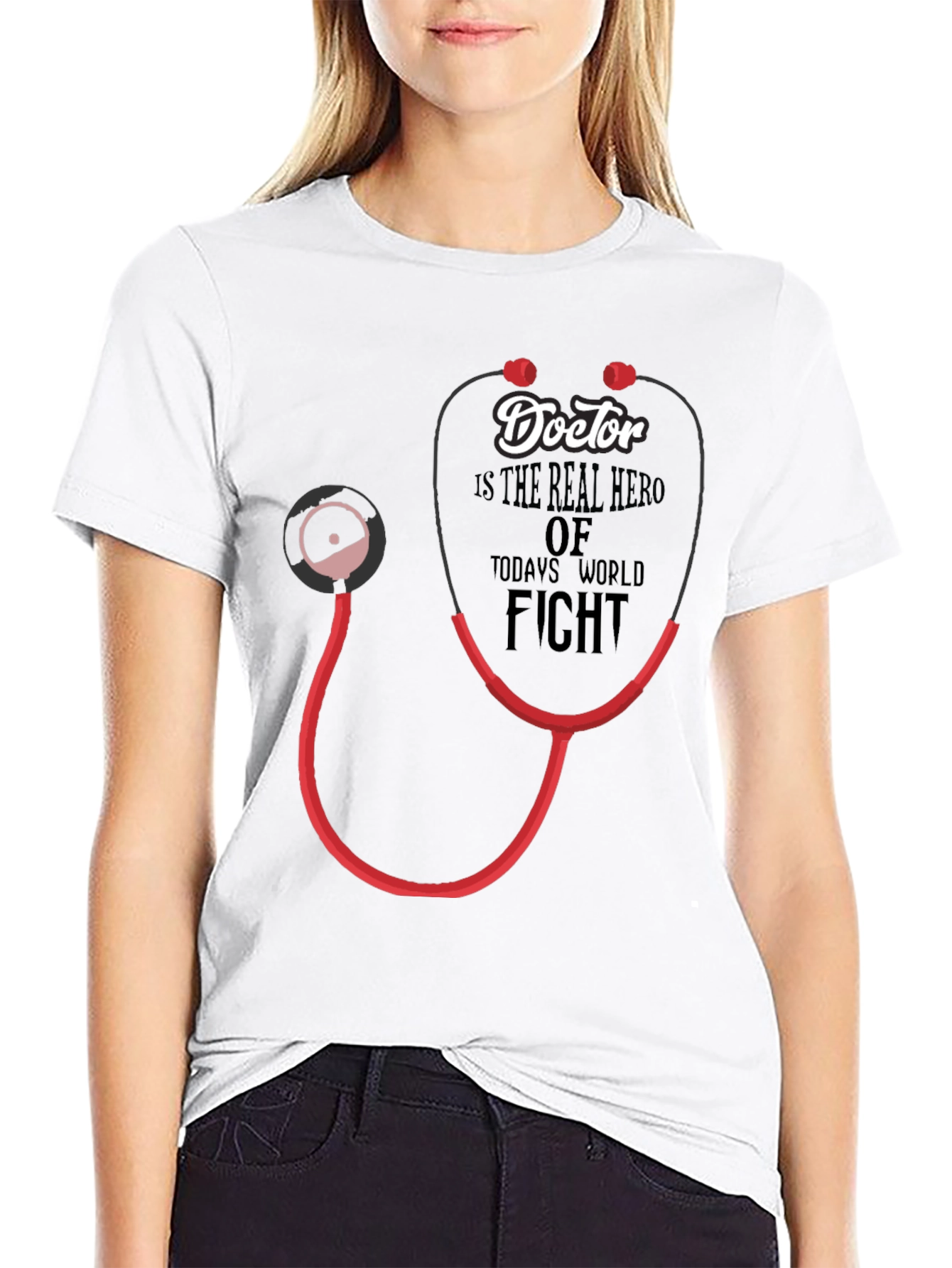 Doctor Hero Stethoscope Graphic T-Shirt