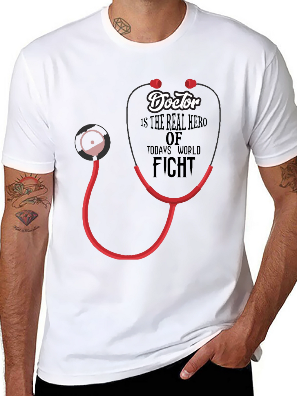 Doctor Hero Stethoscope Graphic T-Shirt