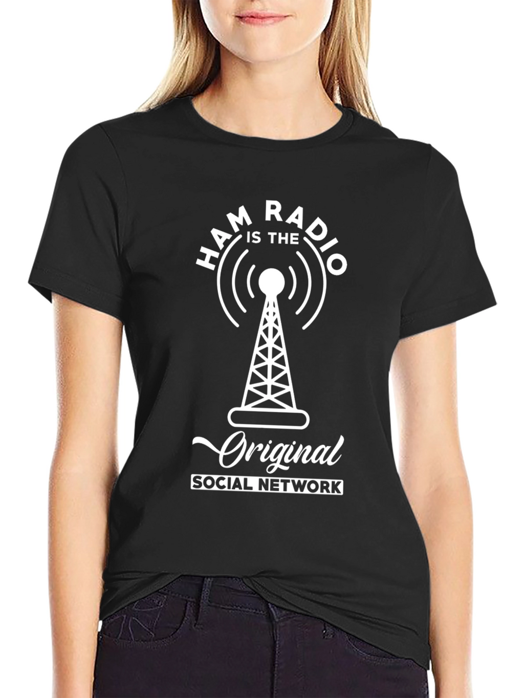 Ham Radio Original Social Network Graphic Tee